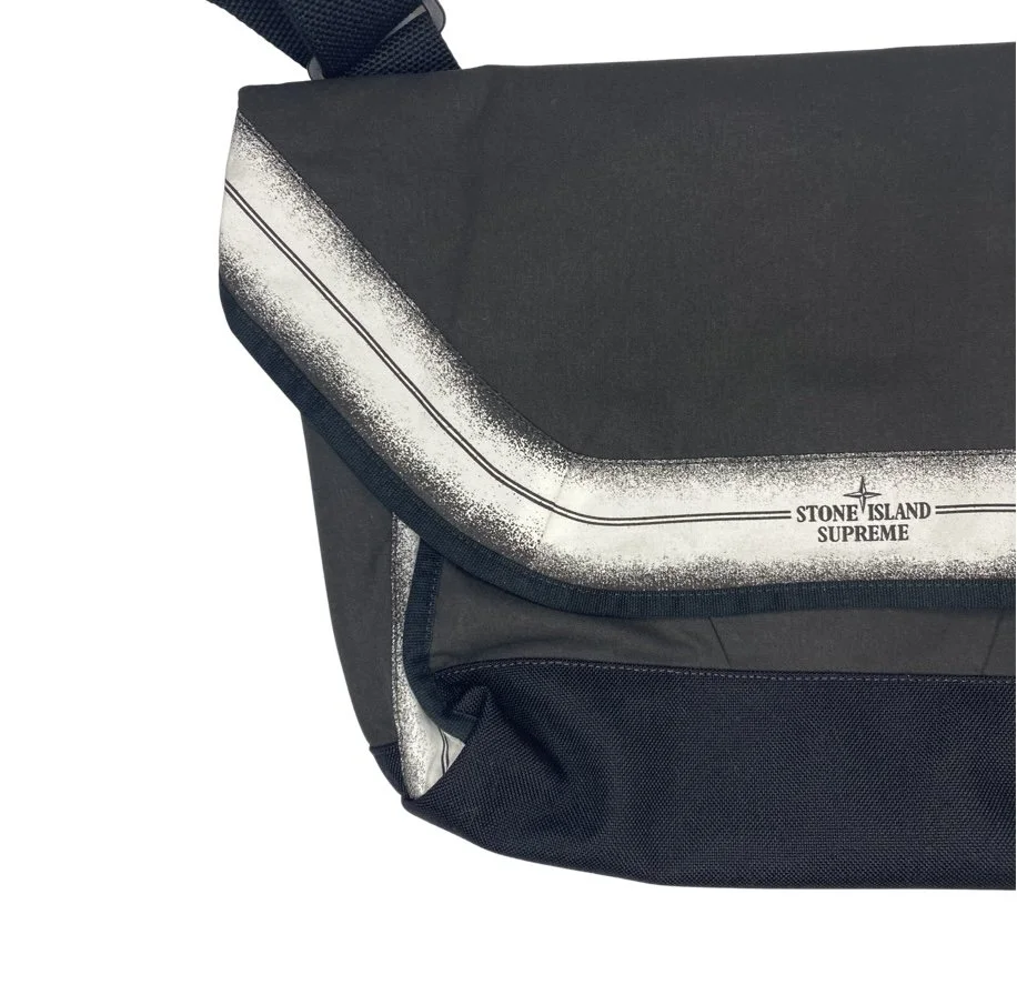 Supreme x Stone Island SS22 'Stripe Messenger Bag 7' Black (2022) — The  Pop-Up📍