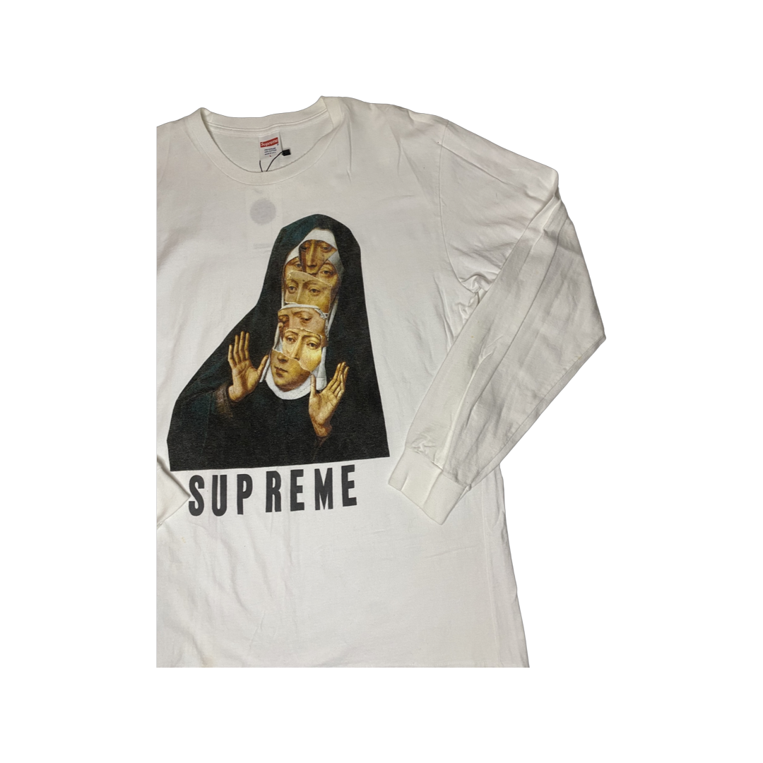 Supreme Nun L/S Tee S White