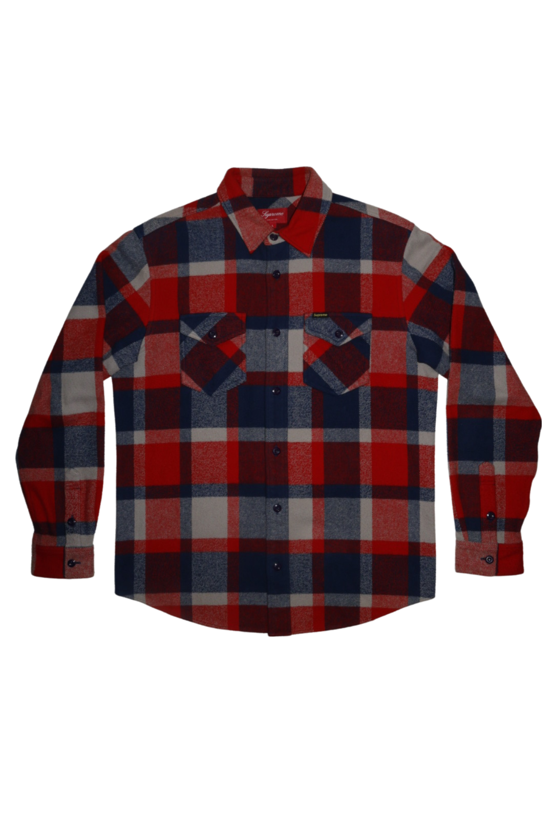 Supreme FW10 'Heavyweight Plaid Flannel' Shirt Navy/Red (2010) — The  Pop-Up📍