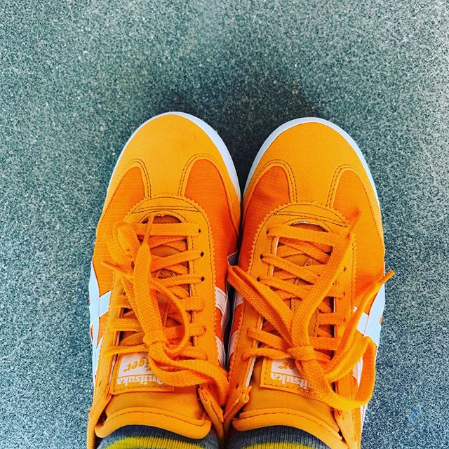 New shoes! #orange #sneakers