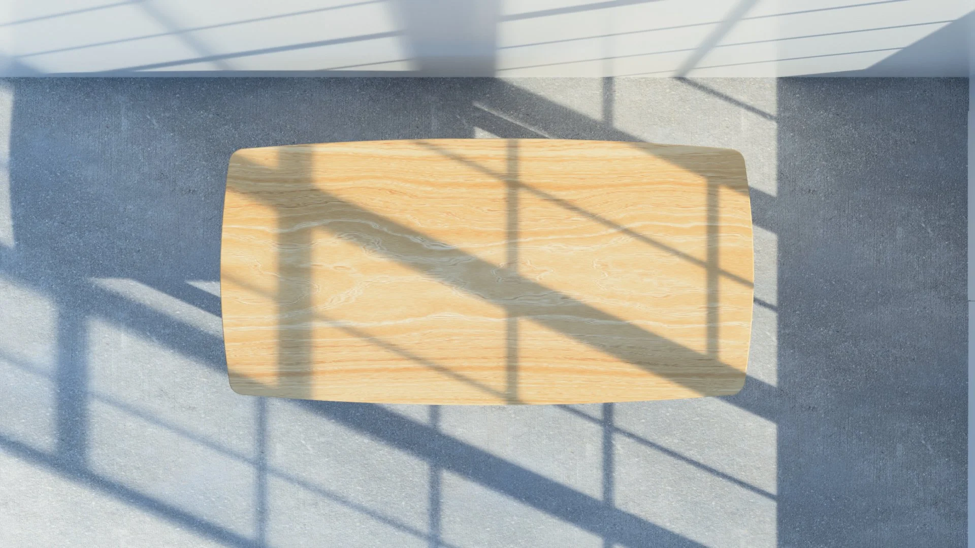 Torii Dining Table viewed from the top.