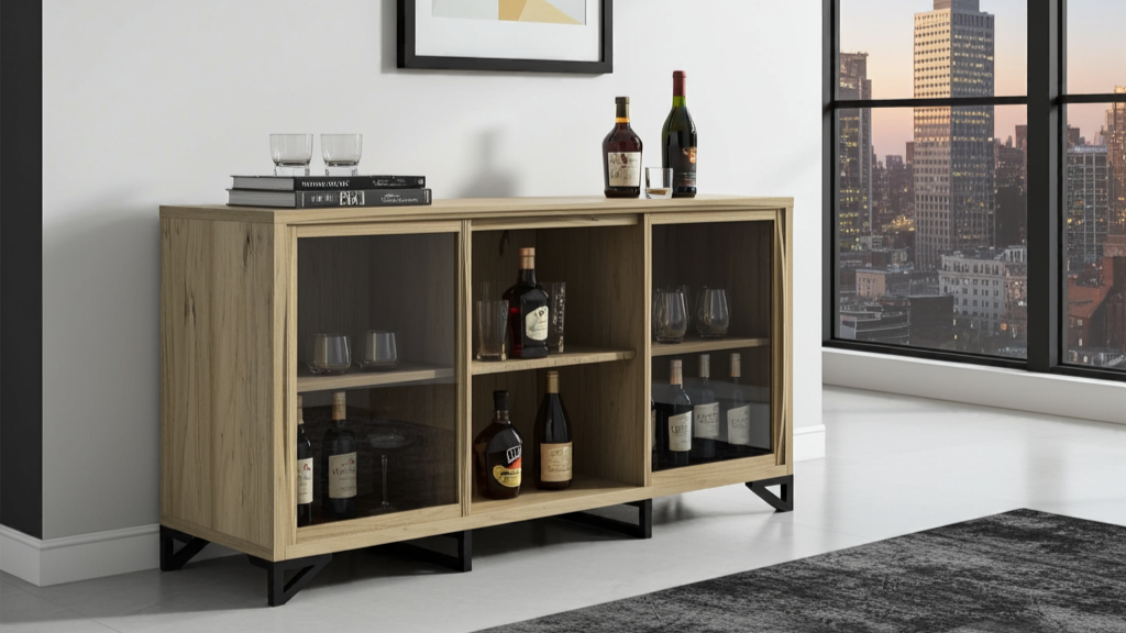 Molteni Drinks Cabinet viewed from an angle on the left.