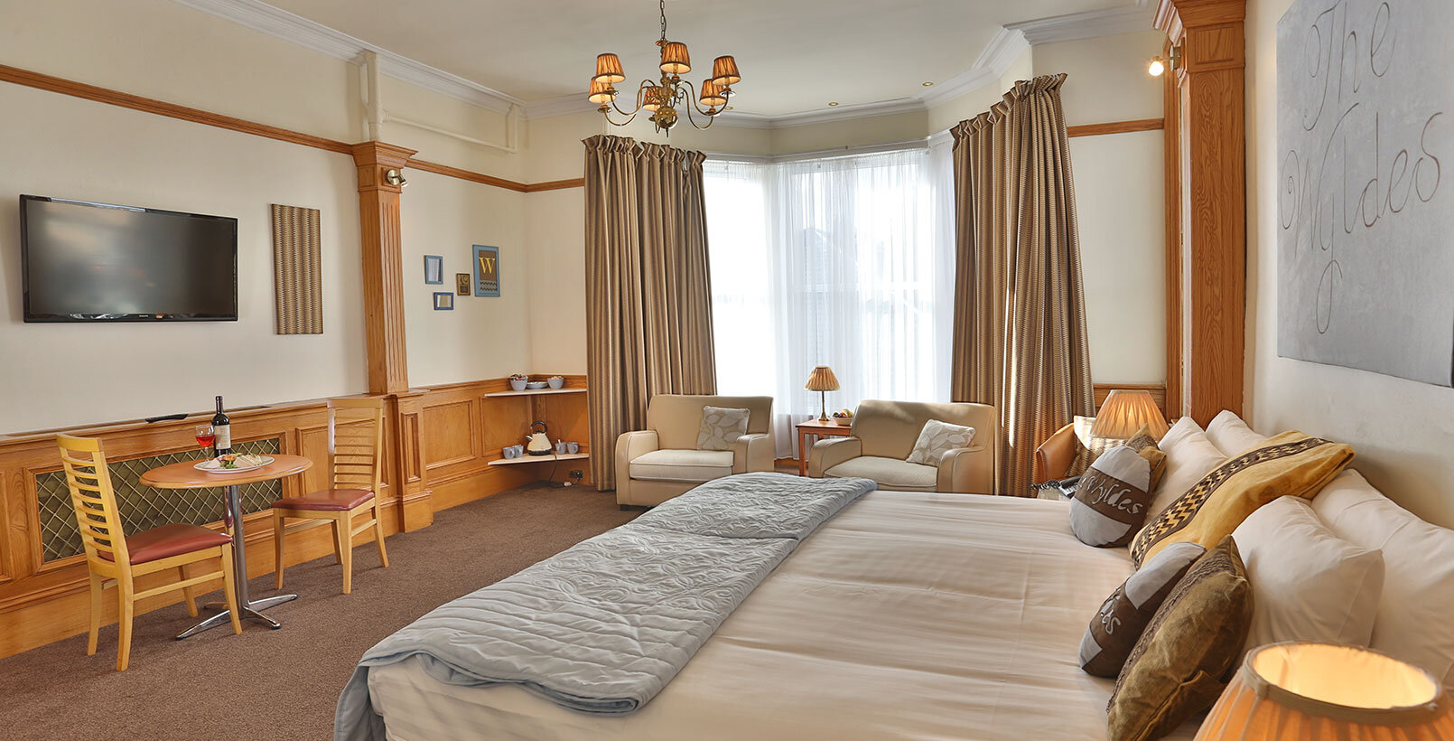 Chambre grise Woodlands Hotel