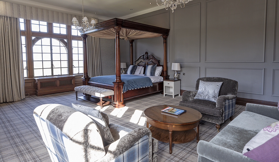 Chambre lit baldaquin Murrayshall Country House Hotel