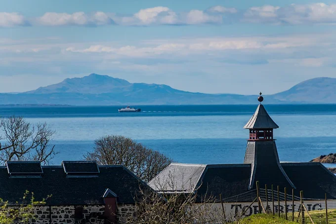 Toravaig  House Hotel Views Over Torabhiag Distillery to the Sound of Sleat.webp