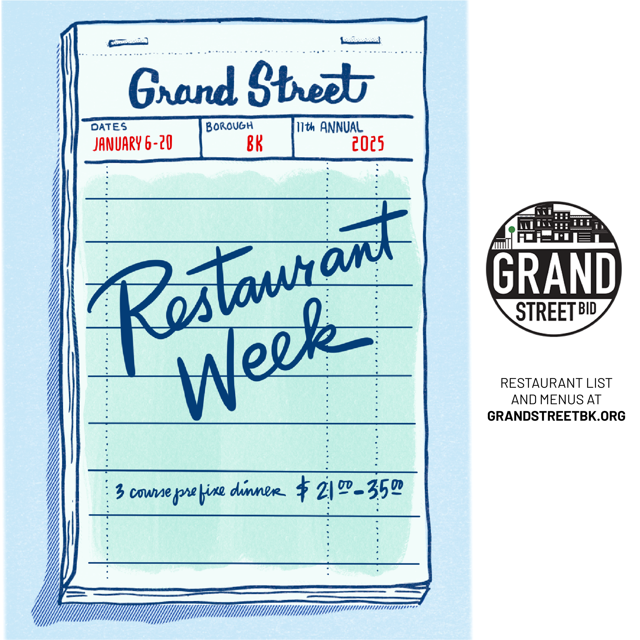 Restaurant Week returns to Grand Street 2025