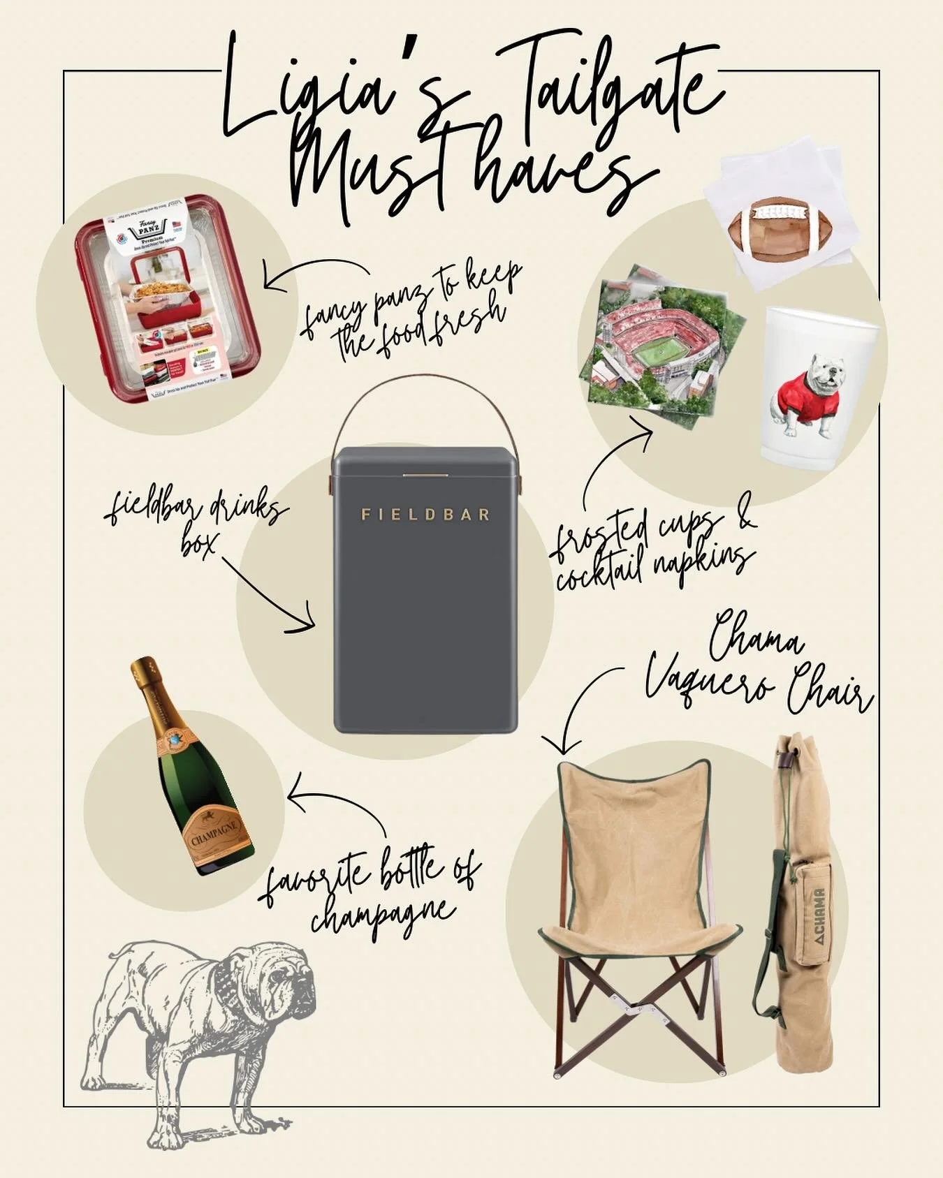 Hi friends! I wanted to share some of my favorite game day/tailgate must haves! 

The fieldbar Drinks Box fits two bottles of champagne or 10 cans and will keep them cold for up to 50 hours - need I say more?!

When it comes to entertaining - can&rsq