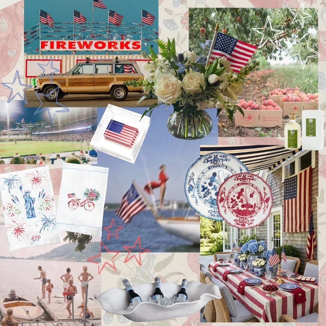 Summer inspo ☀️🇺🇸 Whether you&rsquo;re going away for the holiday or getting ready to entertain at home, we&rsquo;ve curated some festive favorites in the shop just for you!