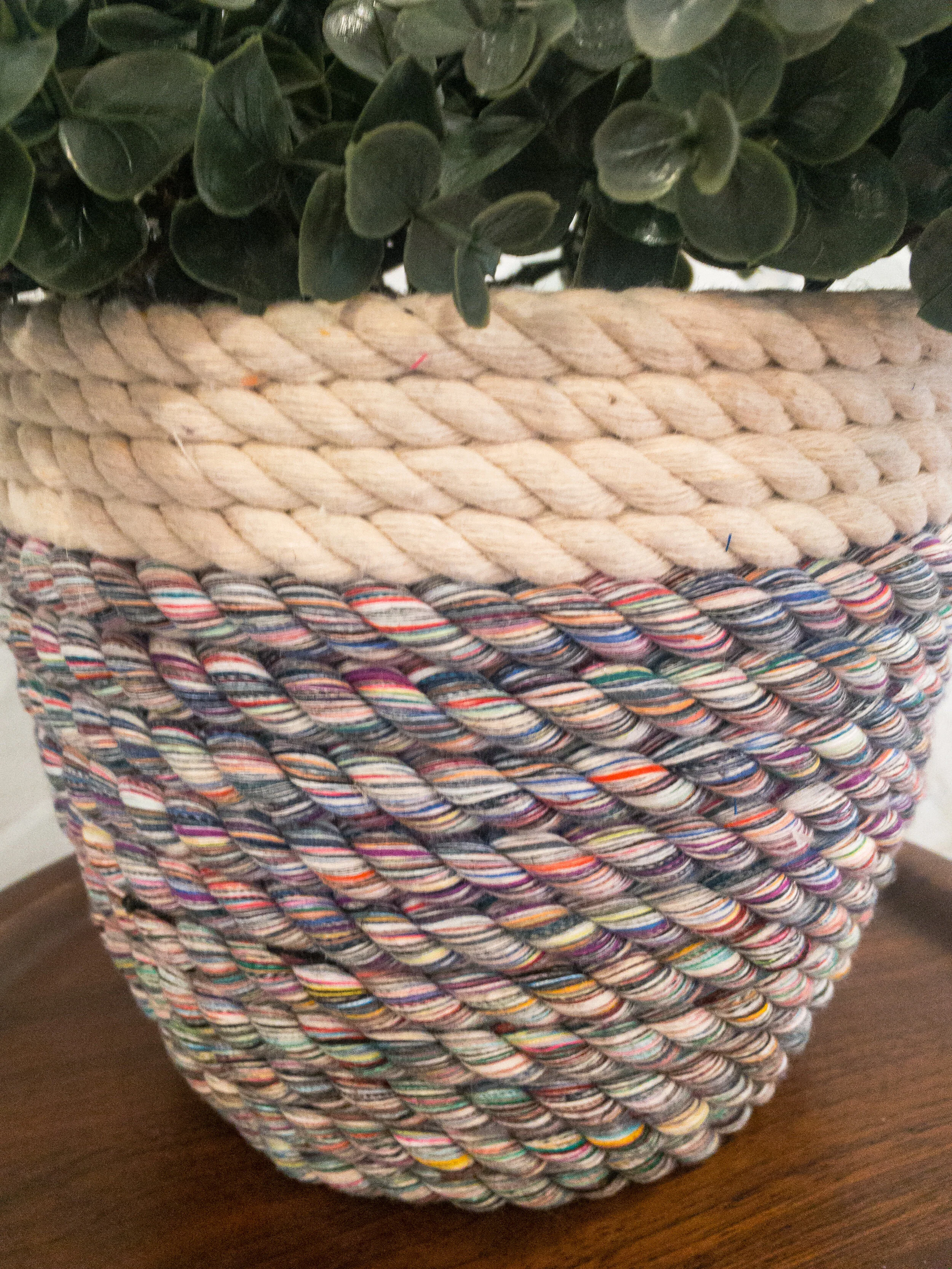 DIY Rope covered flower pot — broadwayandmontgomery.com