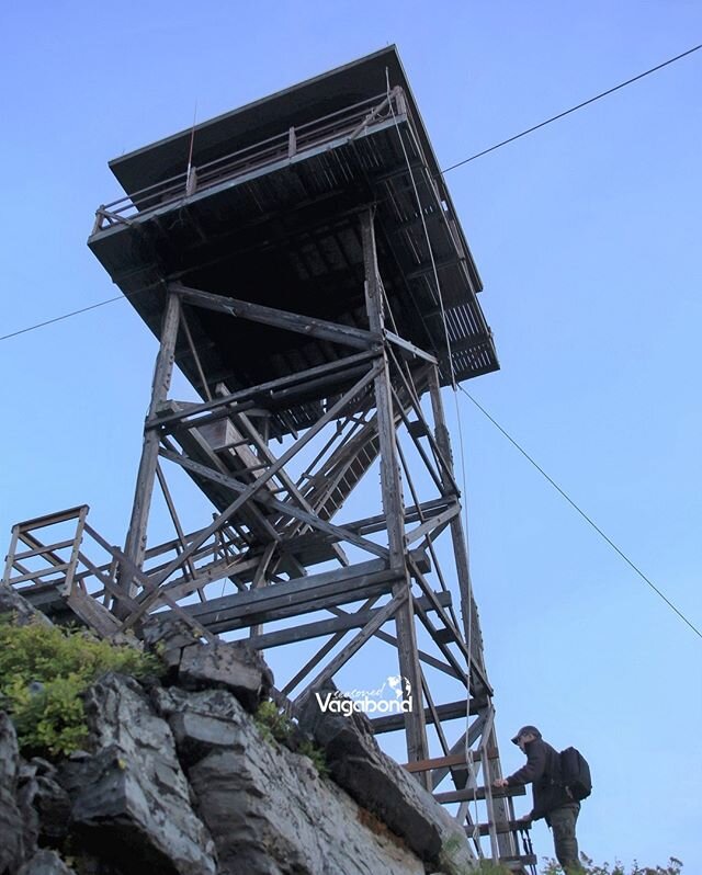 &quot;Built in 1966, it replaced a 1930s tower. Constructed on an exposed peak in order to scout for fire, Up Up is designed to withstand staggering winds and direct lightning blows. Lightning rods and grounding cables protect the lonely sentinels.&q