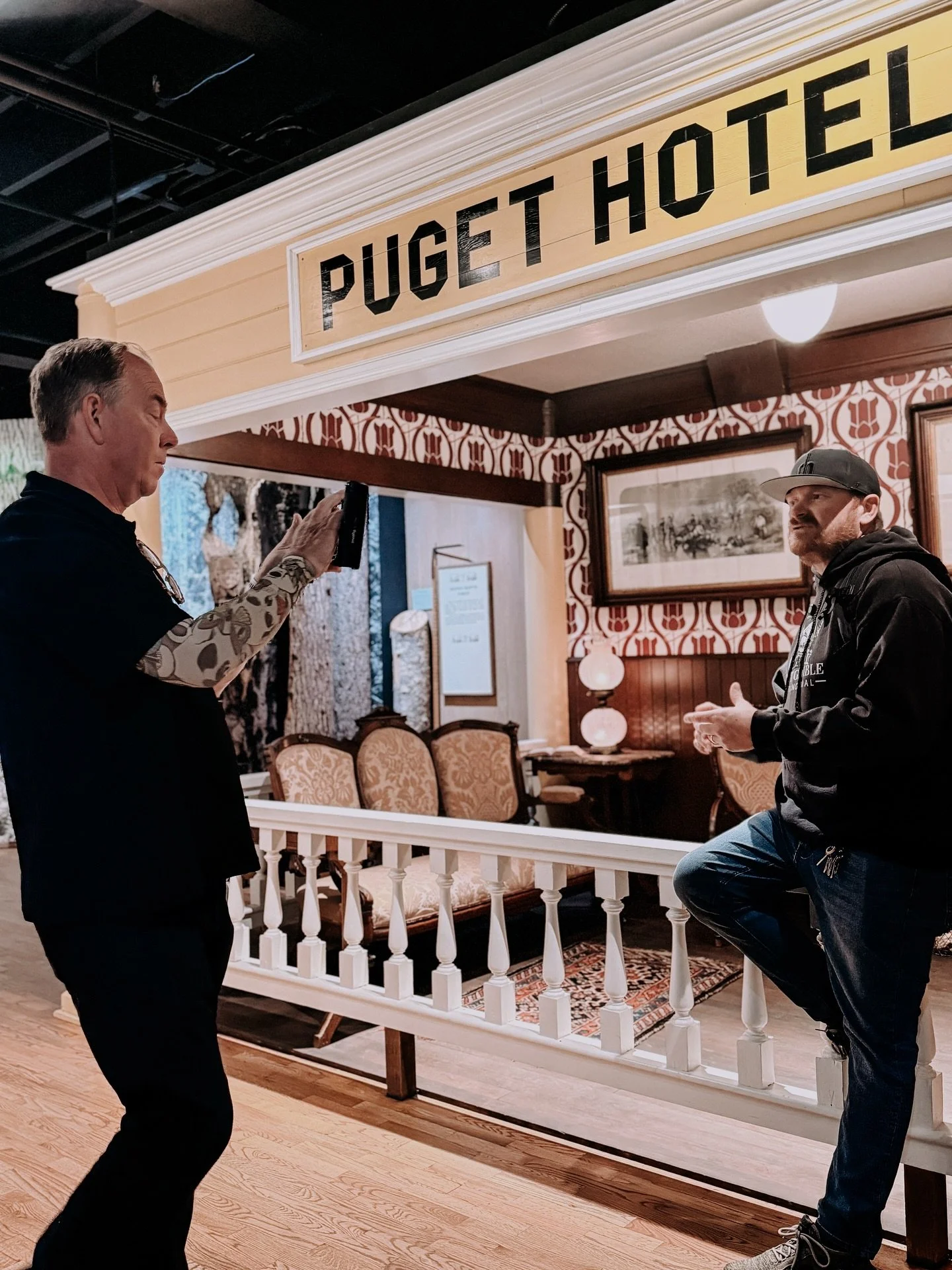 A little behind the scenes look at Season 2 of Northwest Explorers, produced by @cascadepbs! ✨ We toured the team around the town of @portgamble, home to the longest continually operating mill in the United States during its time of operation. (1853-