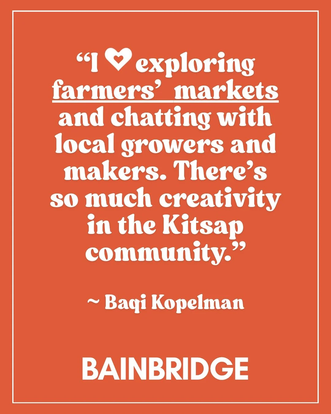 It&rsquo;s a glorious, sunny November day in Kitsap. ✨ Our local Kitsap guide Baqi loves exploring the creativity found at our local markets. May we suggest some holiday shopping at the @bifarmersmarket - find your gifts locally this season - Kitsap 