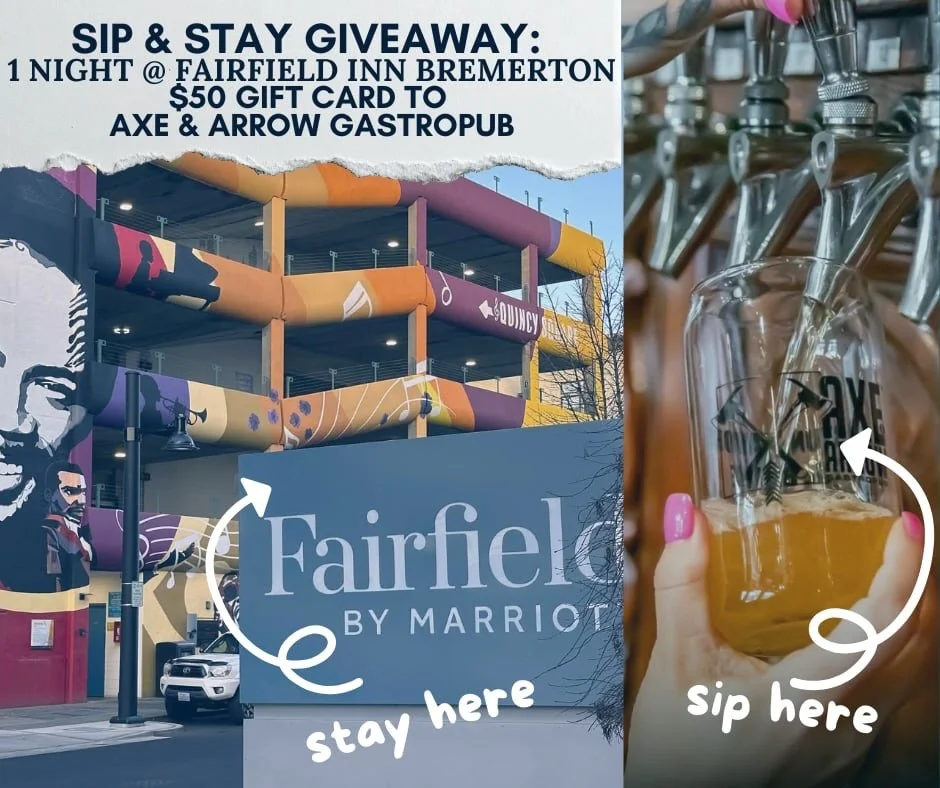 Win a night&rsquo;s stay in the heart of Quincy Square in downtown Bremerton at the Fairfield Marriott and a gift card to Ace &amp; Arrow Gastropub! Our latest Sip &amp; Stay Giveaway is perfect for Valentines and a winter getaway&hellip;enter now at