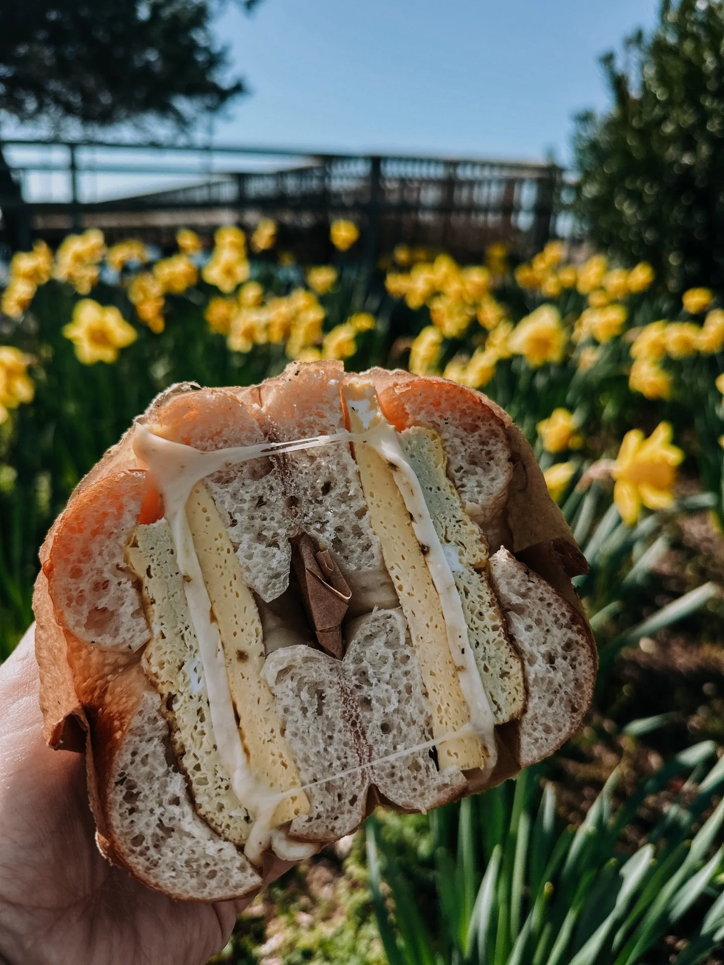 Chill spring vibes in Silverdale. Friday morning date includes a quick pop into @visitotk for breakfast sandwiches, of course we run into a few people we love. Then we&rsquo;re off to the park to play with the kids, enjoy the waterfront views, make s