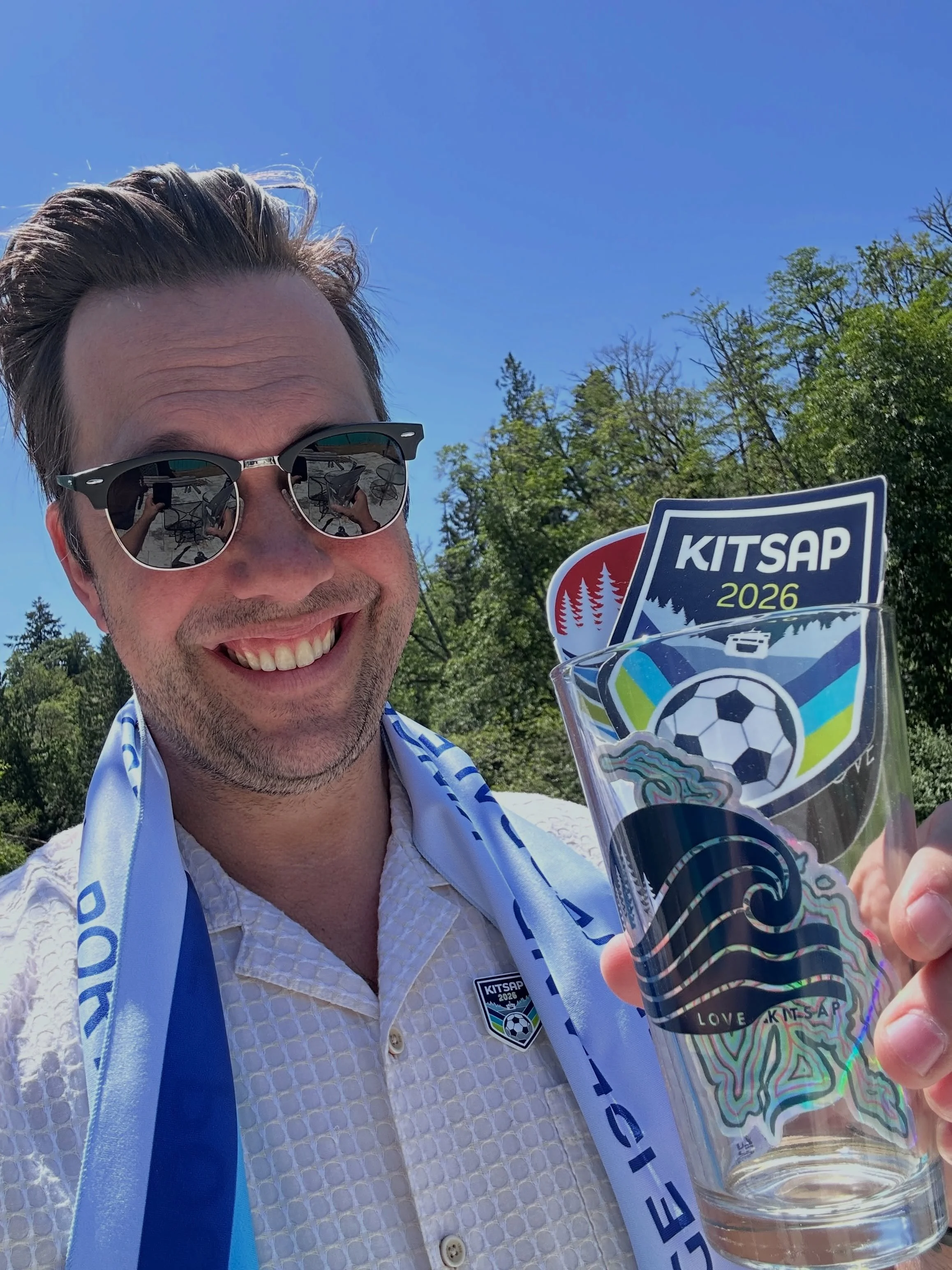 Win this Love Kitsap swag bundle! Like this post, follow us + drop a comment to enter to win! Winner announced Sat June 30th
Prizes: 
Kitsap 2026 limited edition fan scarf
Love Kitsap pint glass
Kitsap 2026 fan enamel pin
Kitsap custom sticker pack

