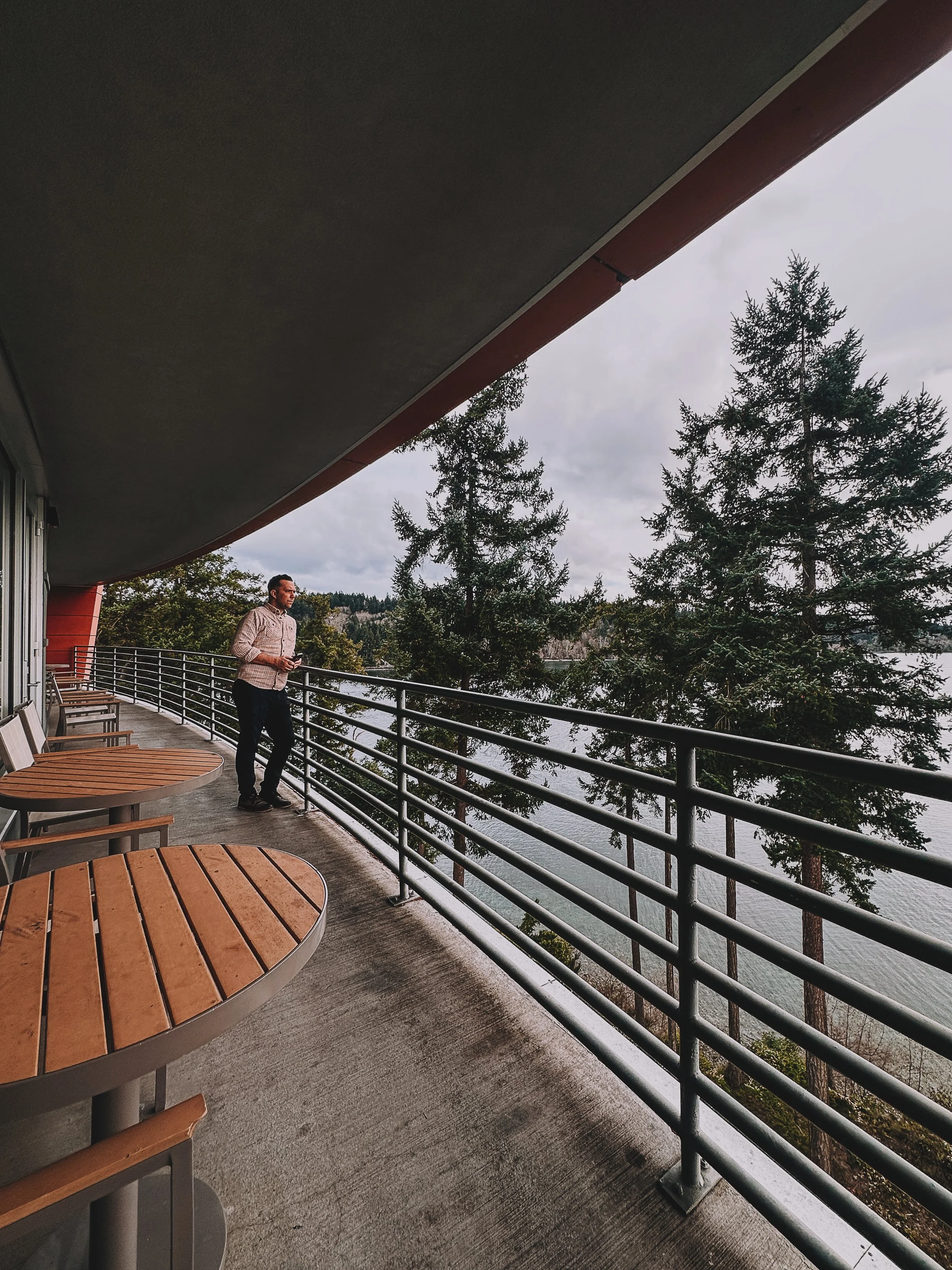 The view from the penthouse suite at the Clearwater Casino Resort is stunning, even on a grey day. The balcony commands a panoramic view of the salt water below as you peer through swaying evergreen branches. With two bedrooms and two bathrooms, the 