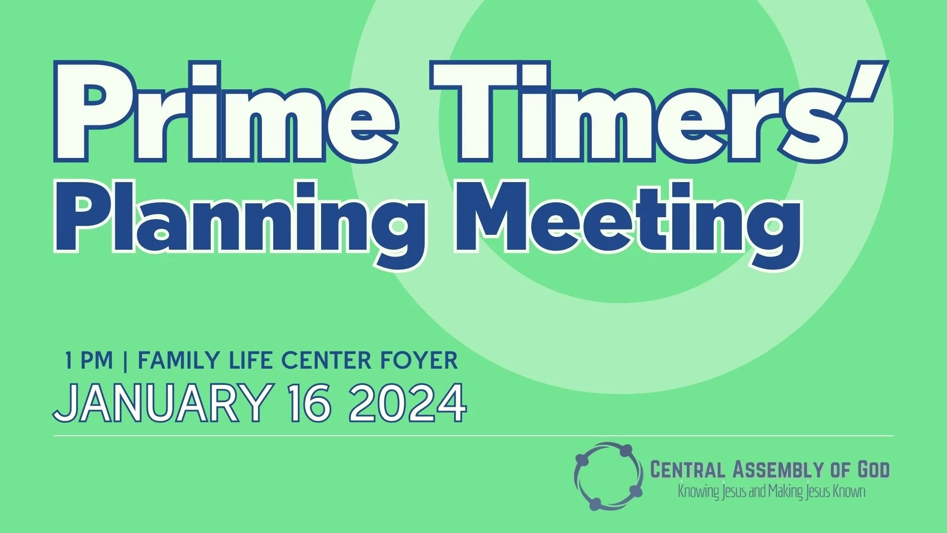 Prime Timers Planning Meeting