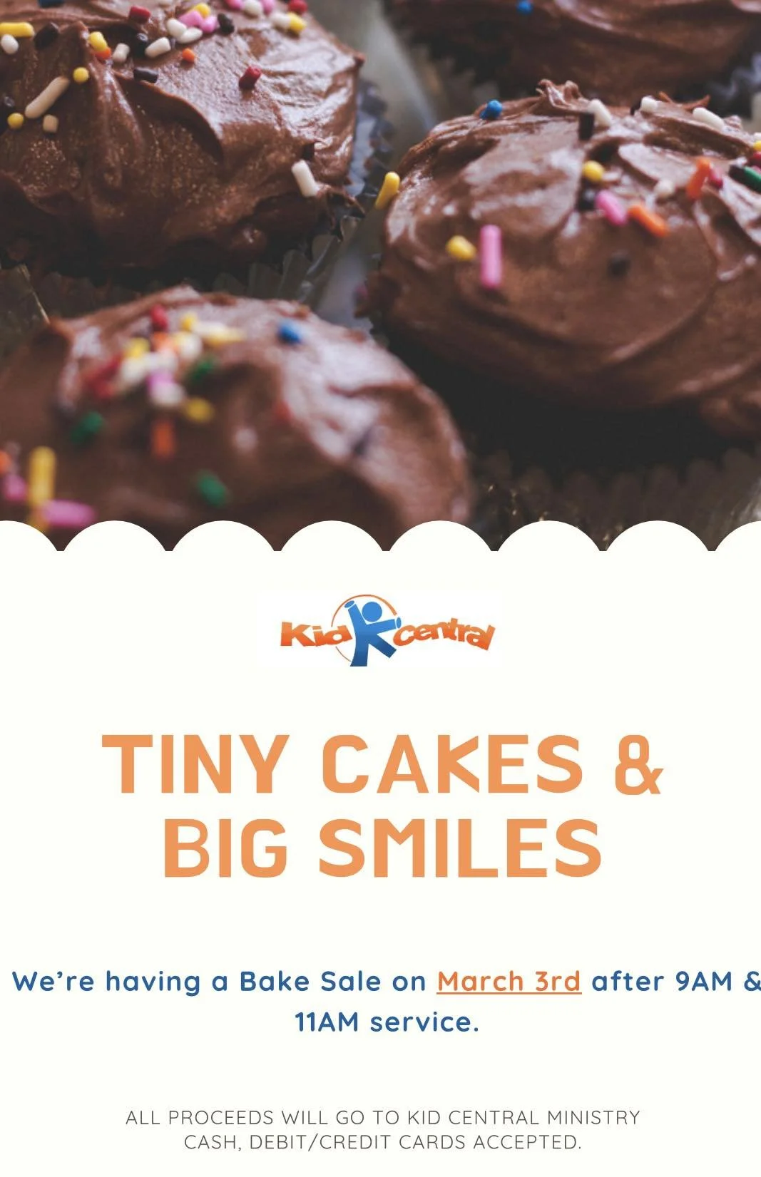 Bake Sale: Tiny Cakes and Big Smiles