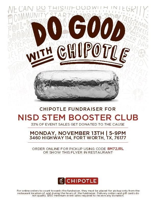 November Spirit Night- Chipotle Restaurant!