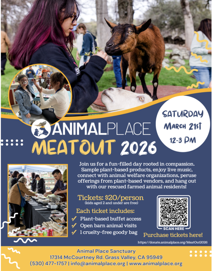 Animal Place's MeatOut 2026