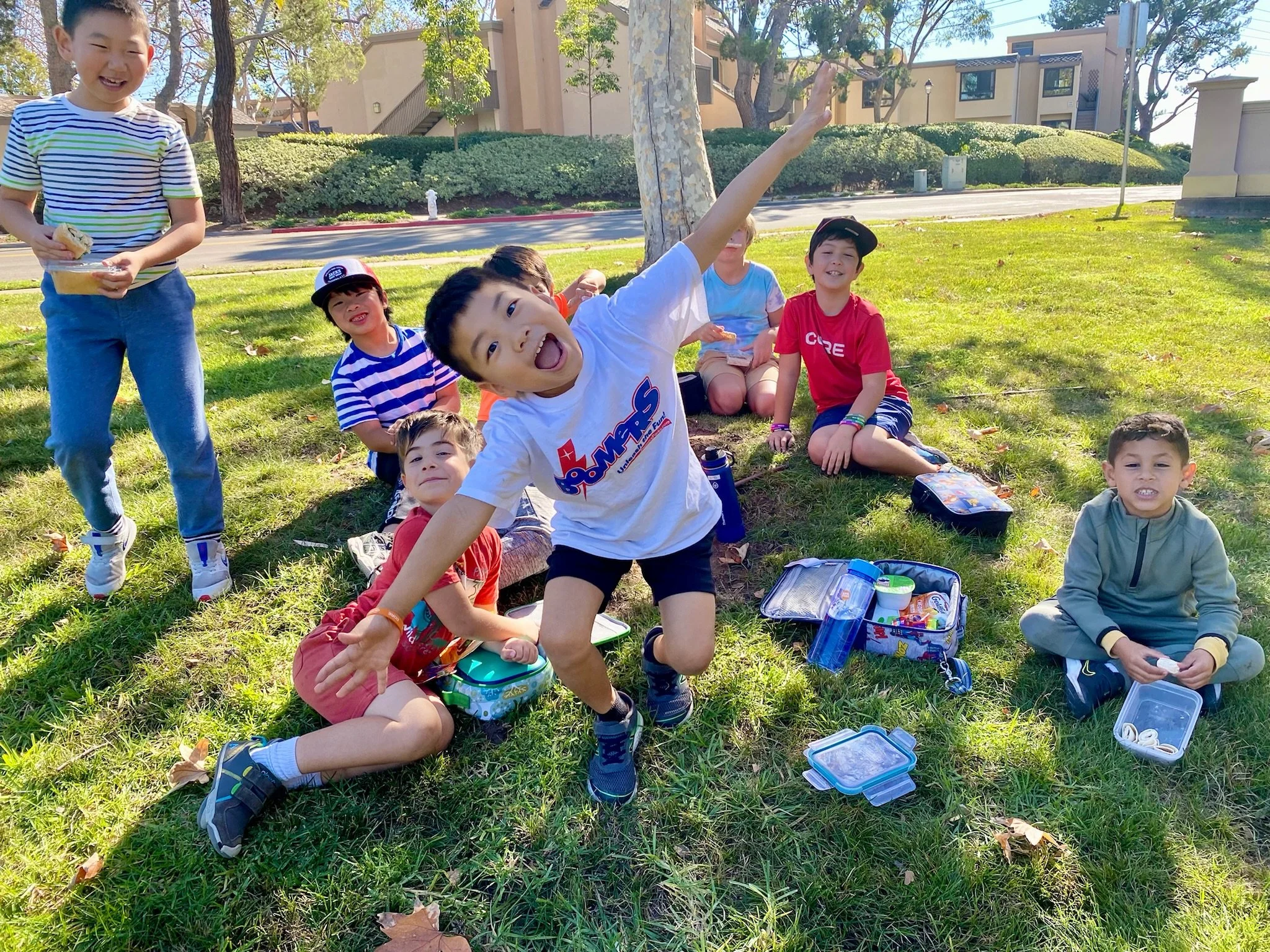 Campers having snack Image