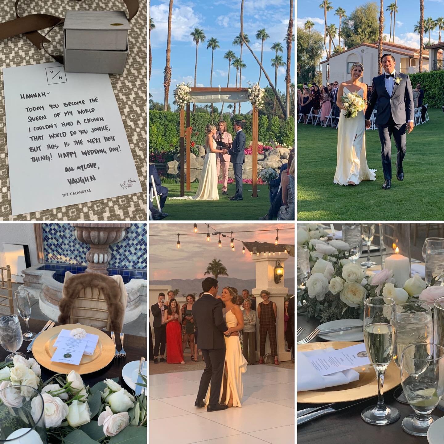 Hannah and Vaughn could not of had the most beautiful, magical and fairytale wedding ever! From Vaughn&rsquo;s note, to there ceremony, to their reception and first dance on the Starlight Terrace with Down Beat LA, to every detail!! Note the the swea