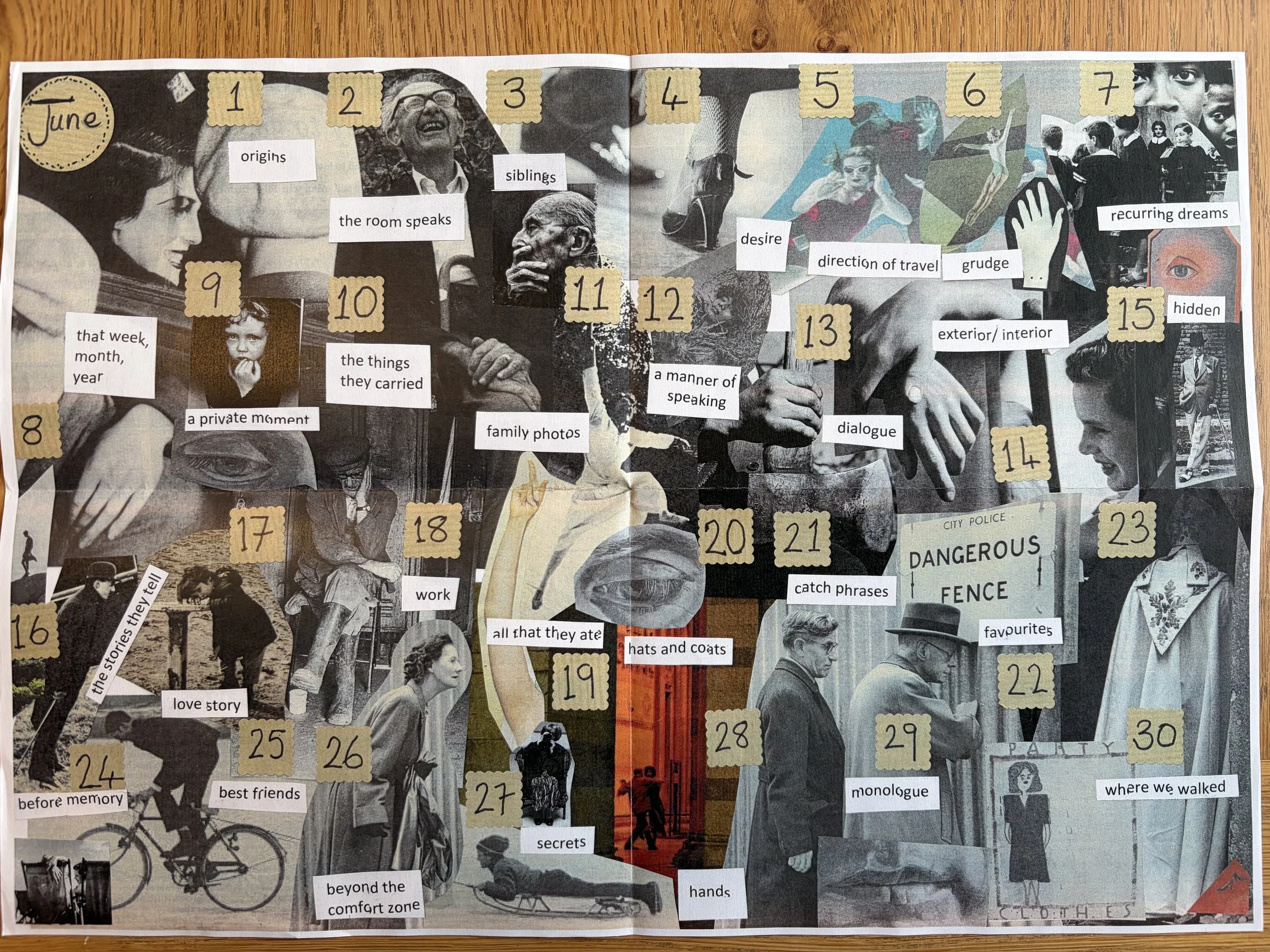 31 writing prompts, with pictures, for the month of June. This is entitled 'The Stories They Tell' and is the first set of Daily Writing Prompts NWP have for the month of June.
