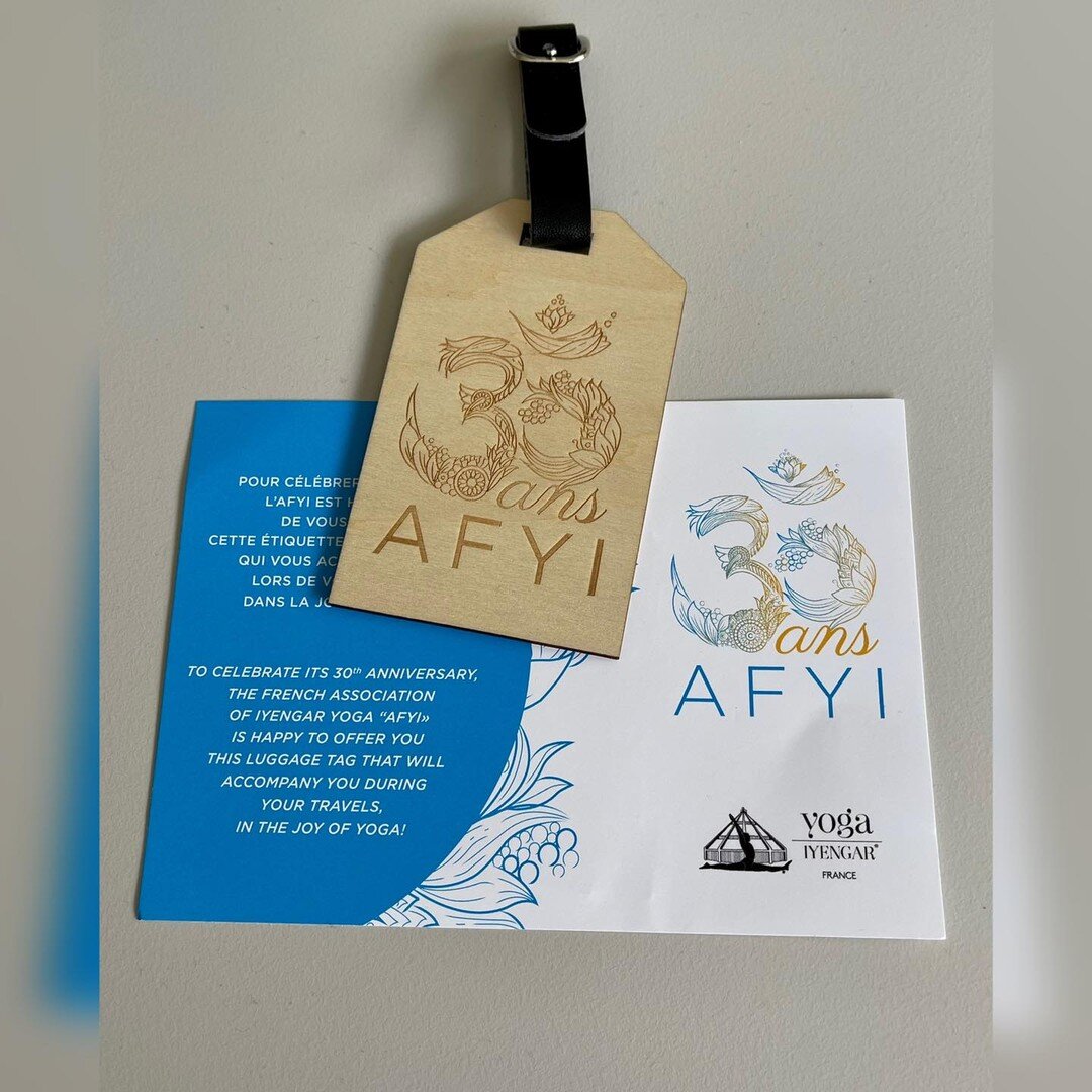 This beautiful luggage tag celebrating 30th anniversary of AFYI arrived in post. France holds a special place in my heart since that is where I taught my first convention in Europe. I have met some wonderful people and been spoilt by the French hospi