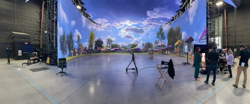 To bring the concept to life, we filmed on a volume stage—blending live-action footage with immersive, cinematic environments. This allowed us to create dynamic backdrops that shifted seamlessly with the story, giving the spot both scale and polish