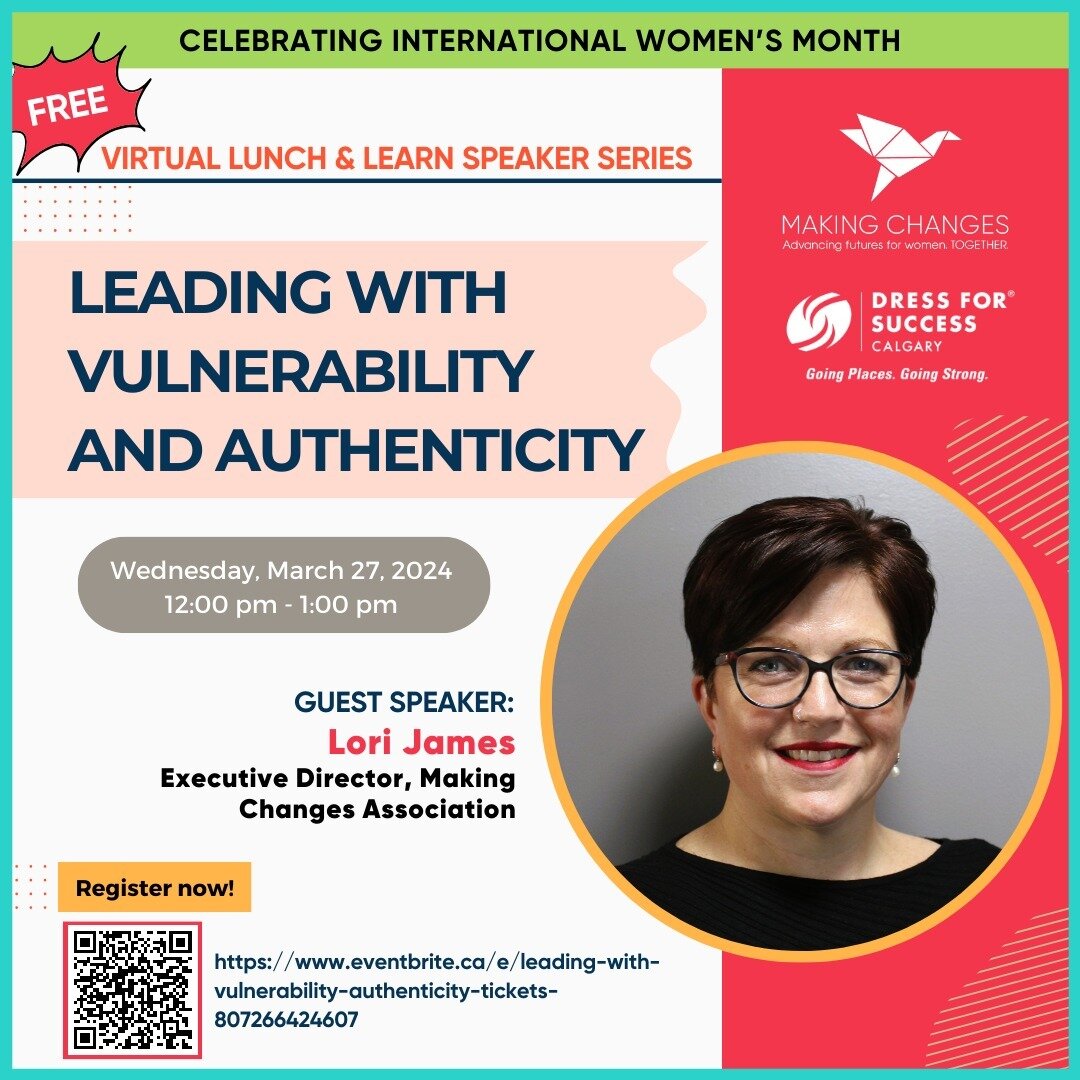 Join us for the last session of our March Speaker Series being offered by @makingchangesyyc and @dressforsuccessyyc.

If you have not signed up already, you don&rsquo;t want to miss the highly informative &quot;Leading with Vulnerability and Authenti