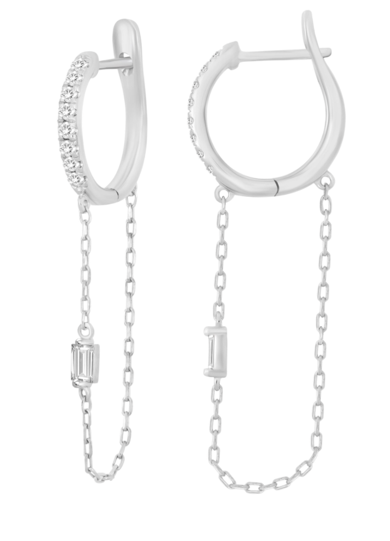 18k White Gold Diamond and Baguette Hoops.png