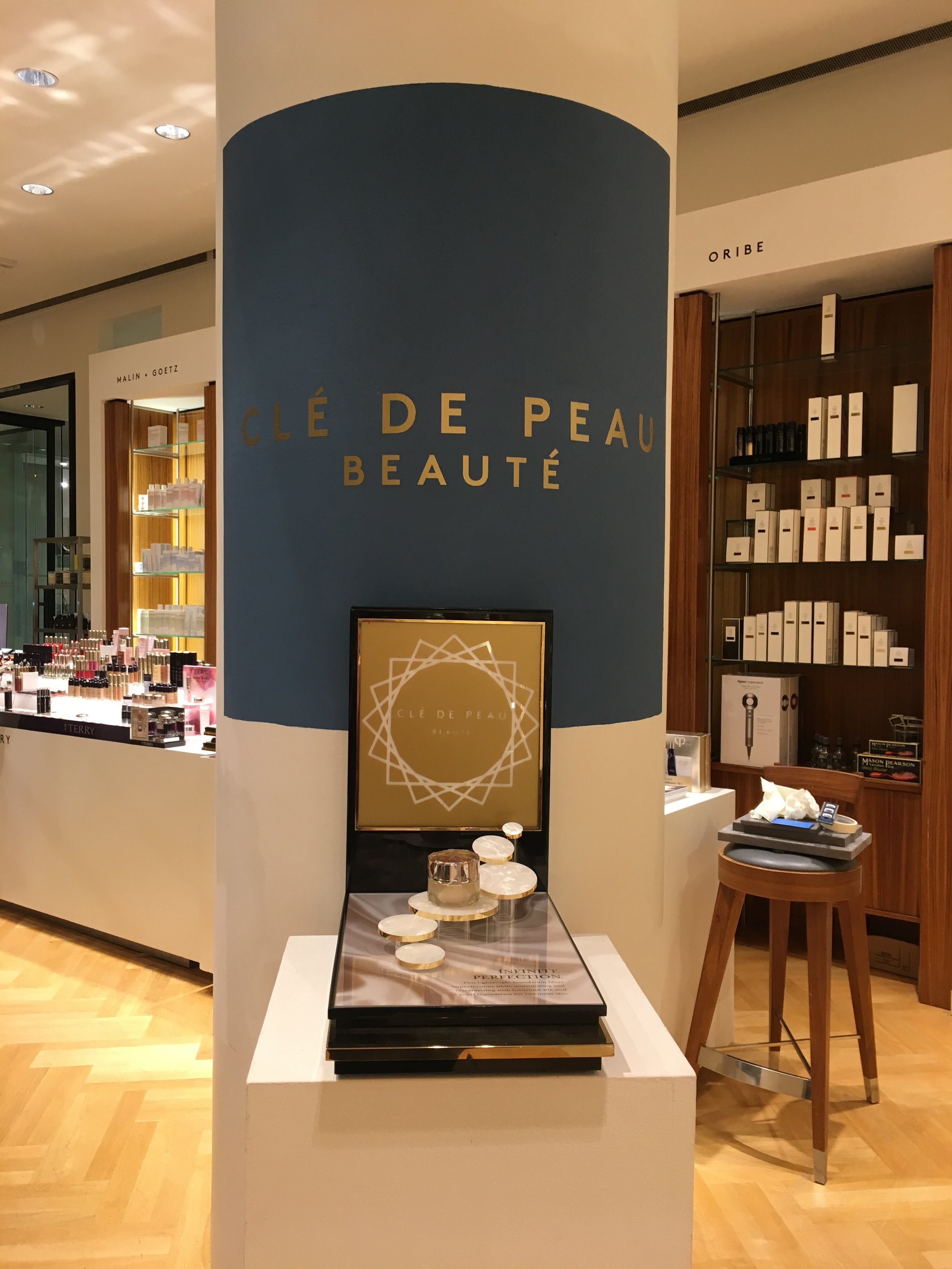 Custom Cle De Peau wall and lazercut vinyl 2017.JPG