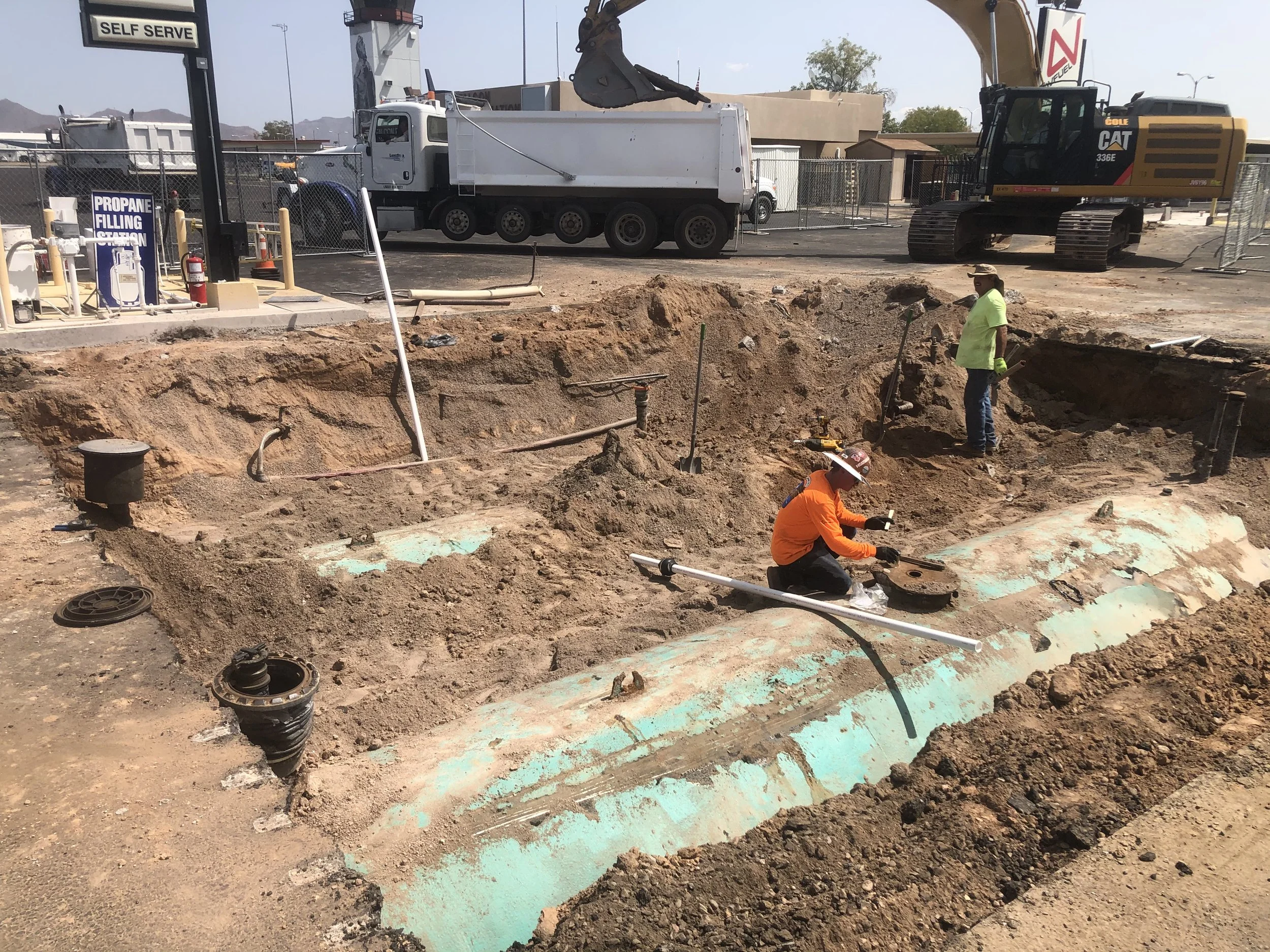 UST Removal &amp; Replacement &amp; a Phase II Soil Drilling investigation, Falcon Airfield, Mesa, AZ