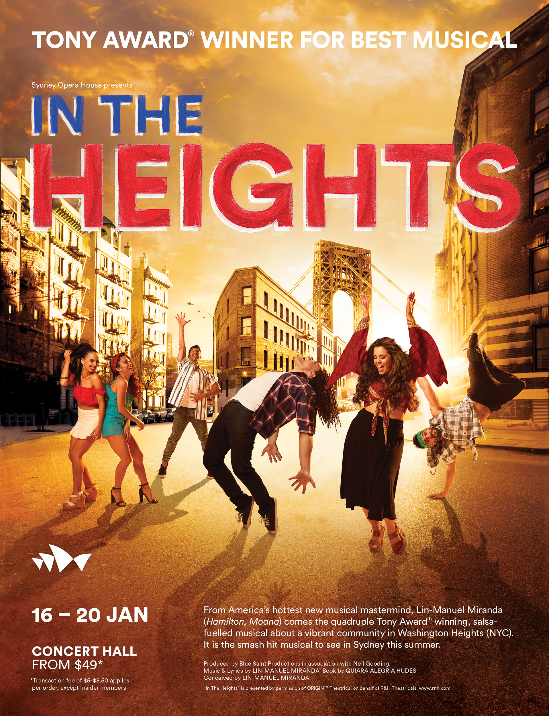 In The Heights - Australian musical production poster