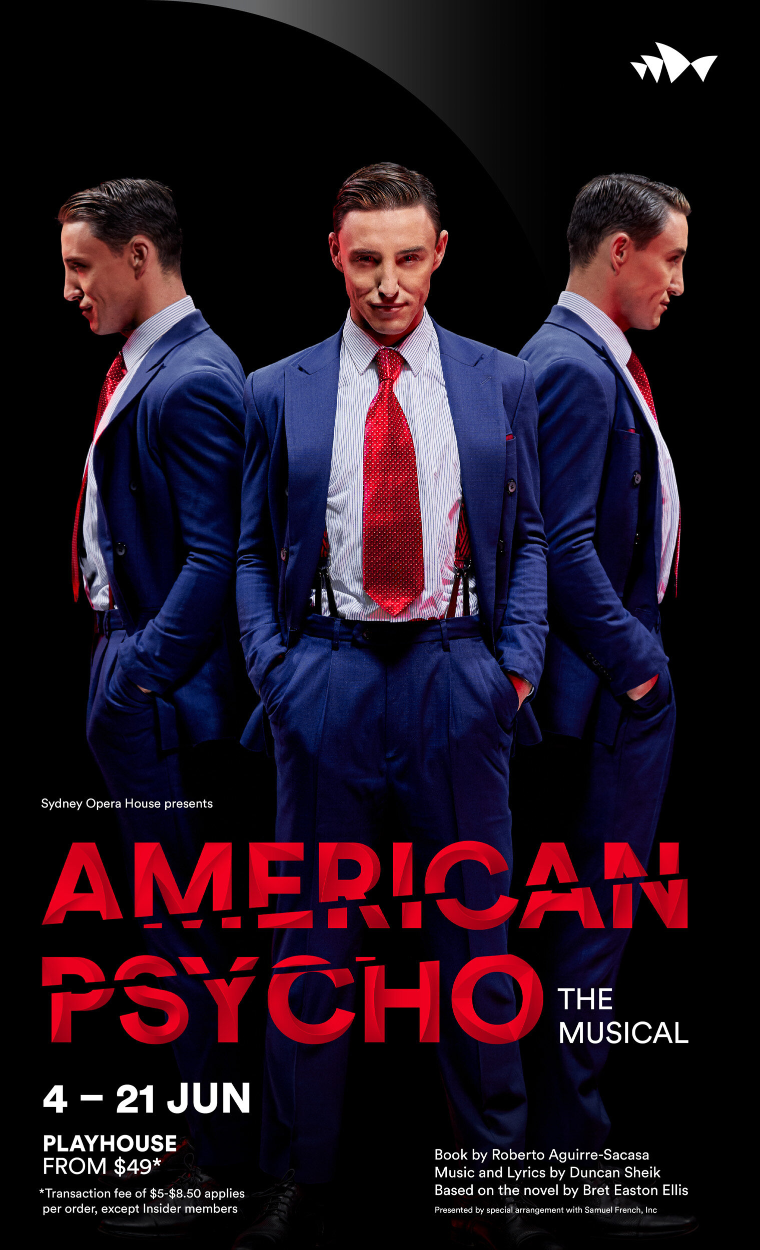 American Psycho The Musical poster for Sydney Opera House