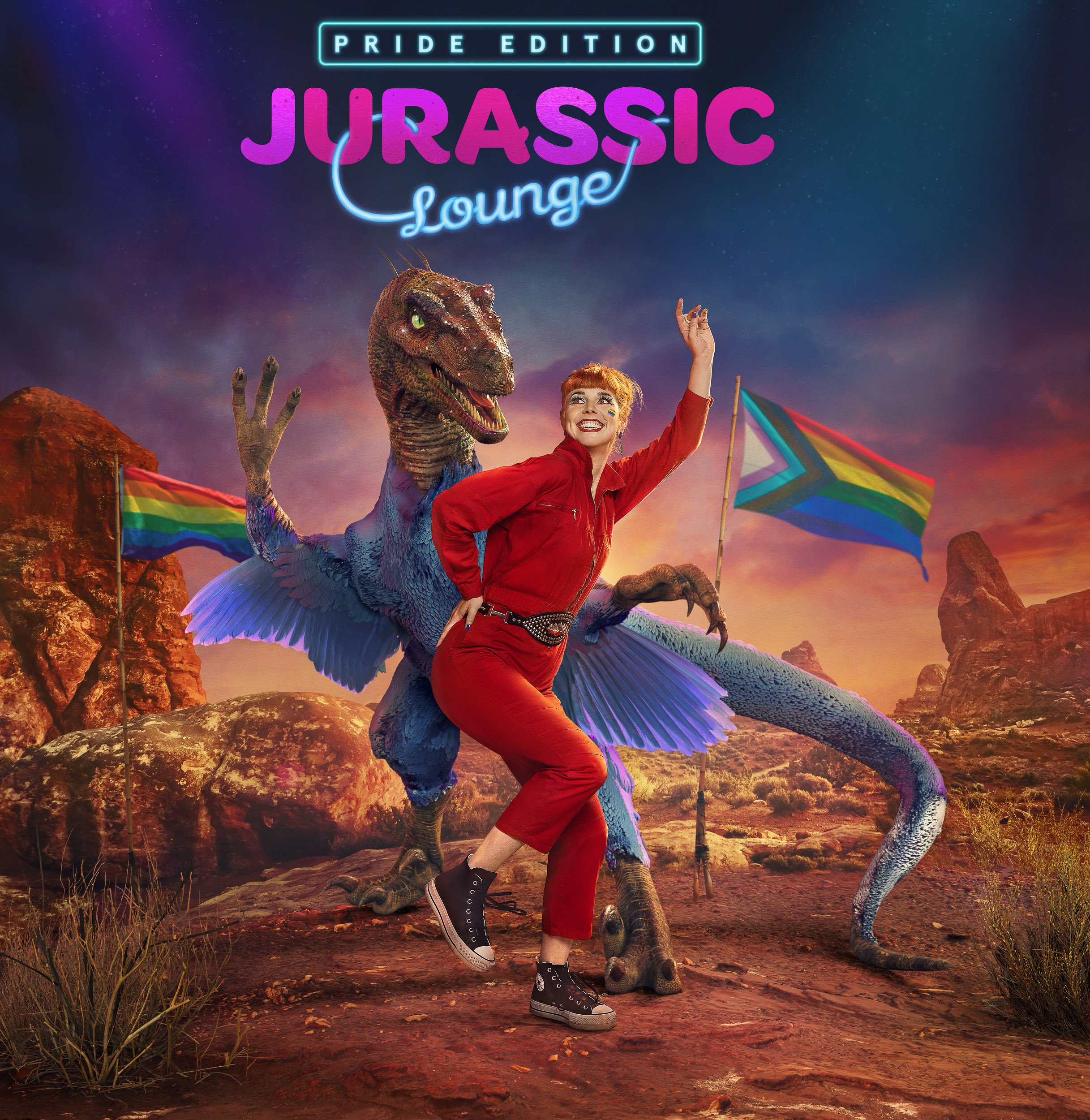 Jurassic Lounge - Pride Edition. Design and art direction by Carnival Studio