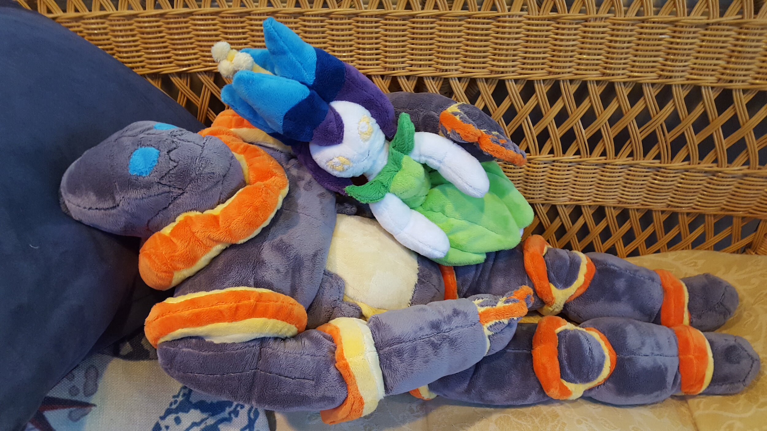 Igneous and Nettle Plushes Lying