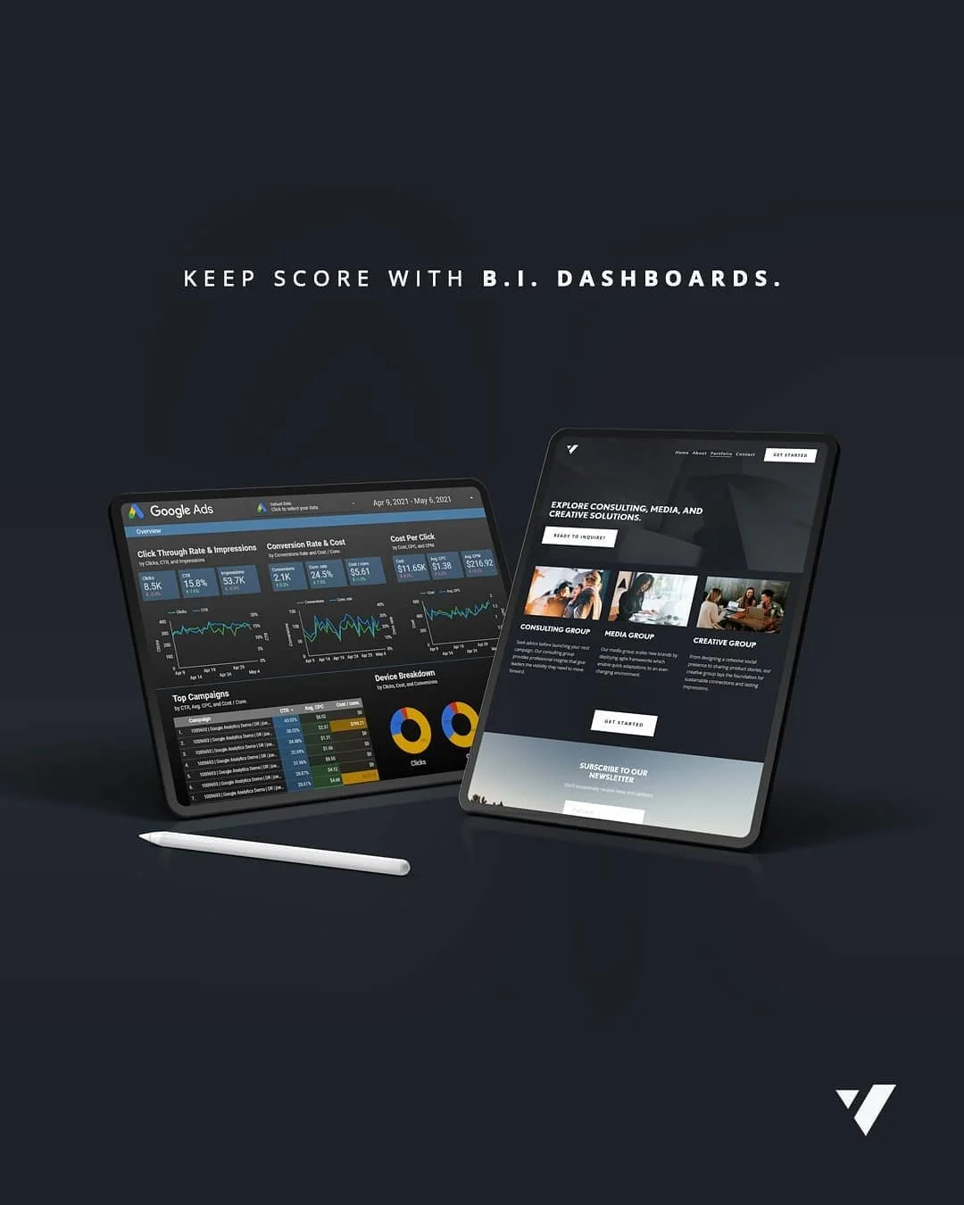 We enjoy the process of visualizing data.