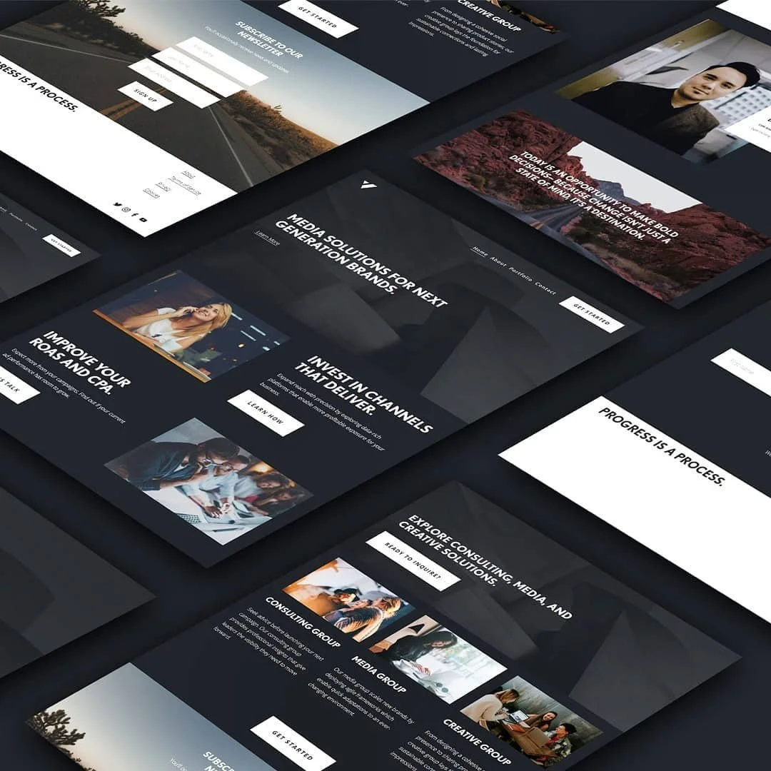 Our first website iteration.