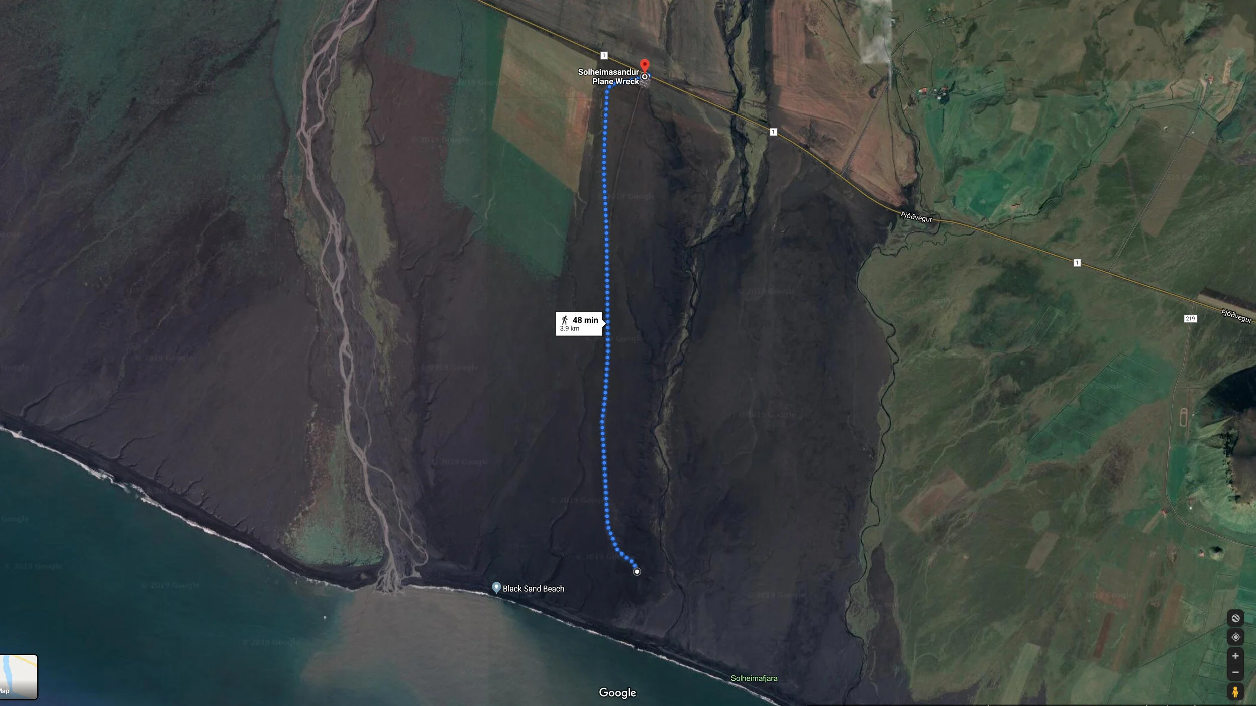 DC3 Plane Wreck Map