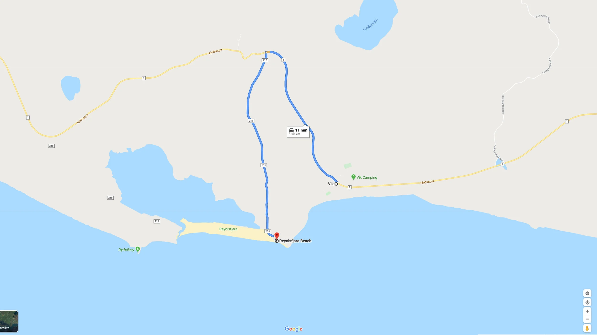 Reynisfjara Map