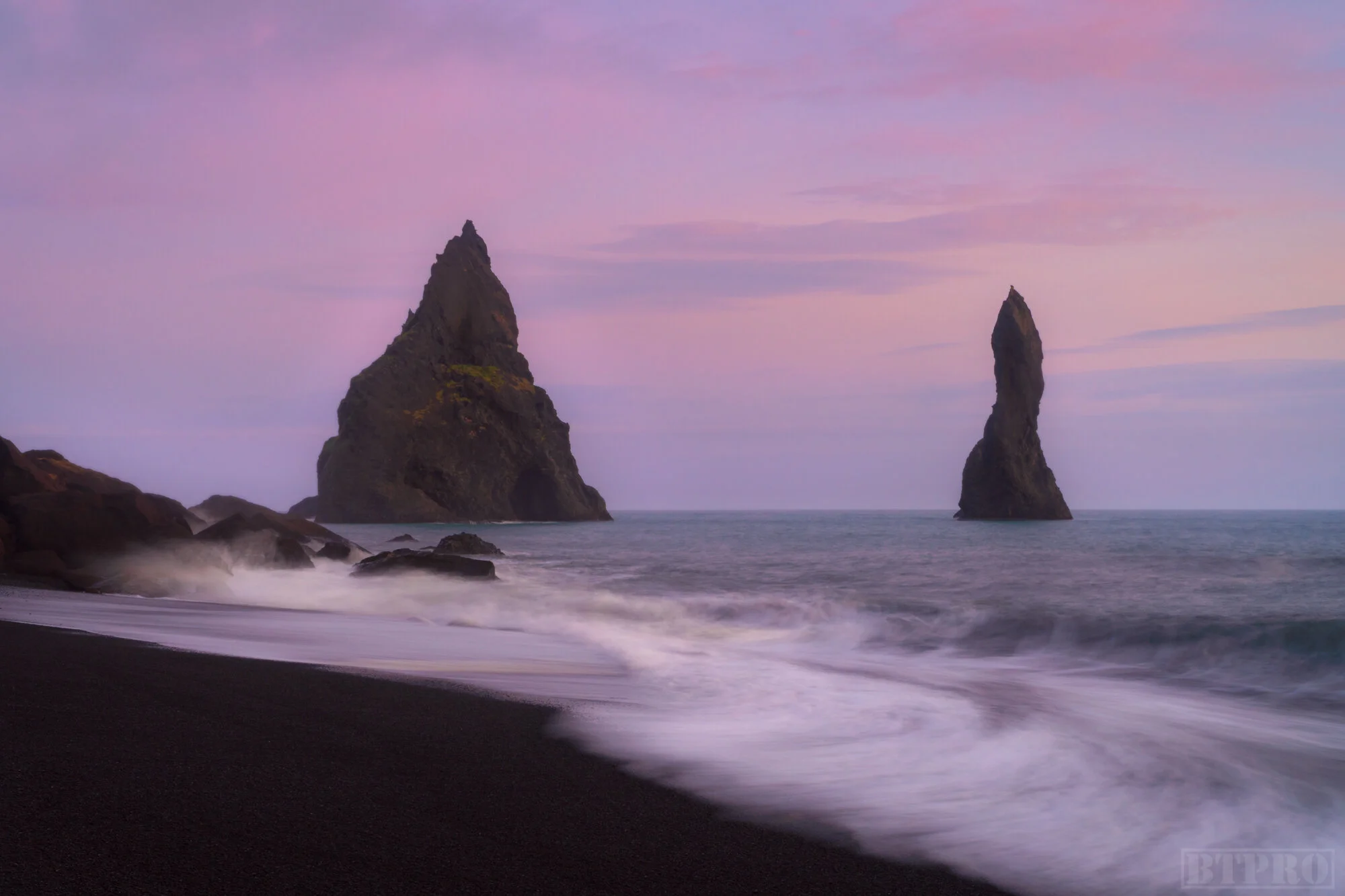 Long Expo Sunset at Black Sand Beach