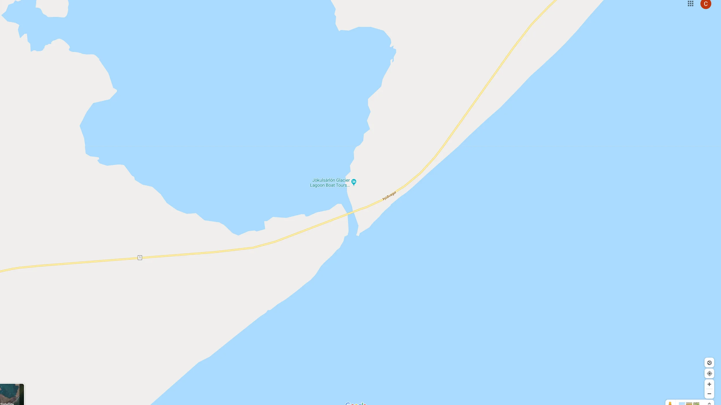 Jokularlon Lagoon Map
