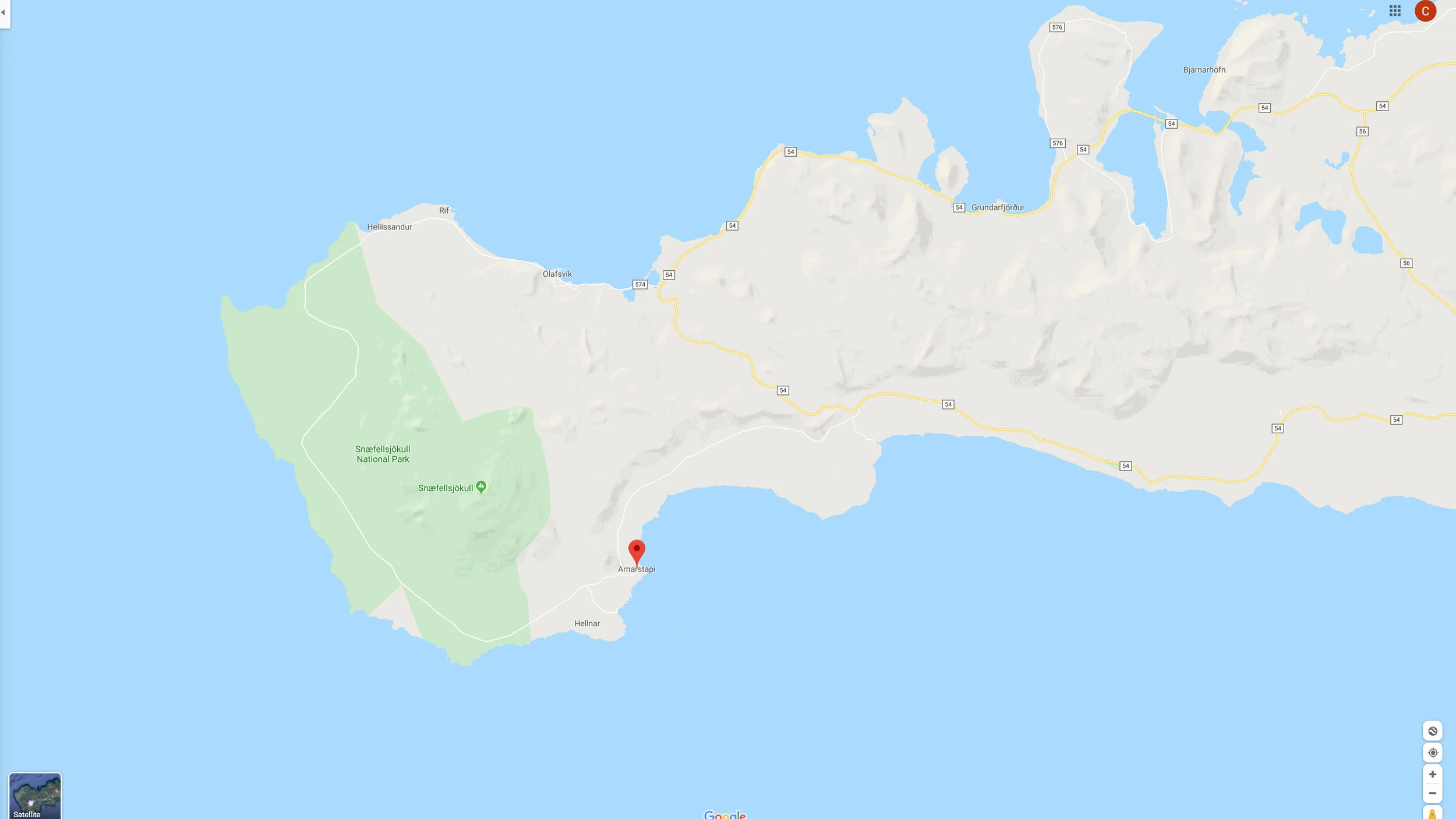 Arnarstapi Map
