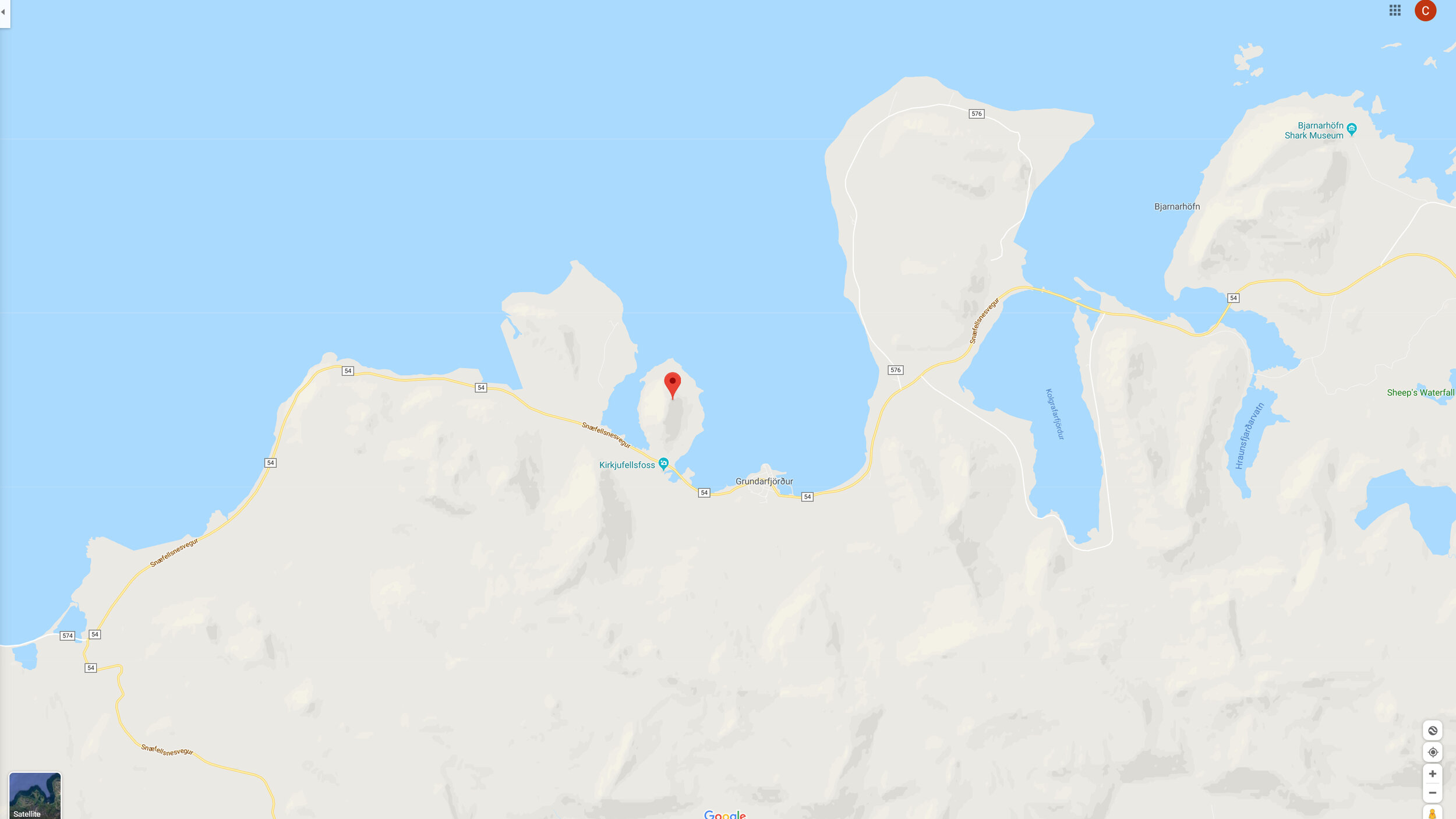 Kirkjufell Map
