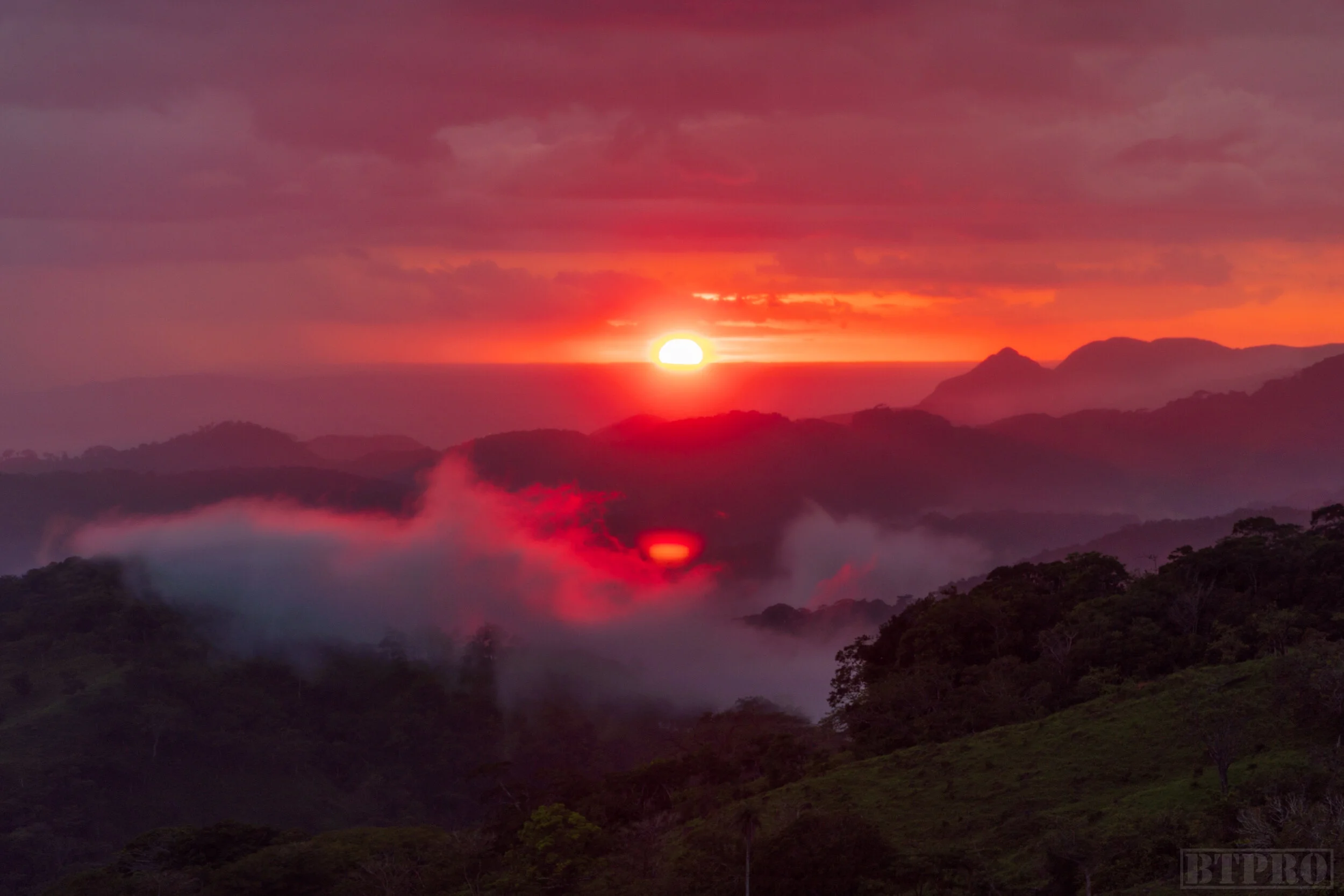 Sunset on the Way to Monteverde