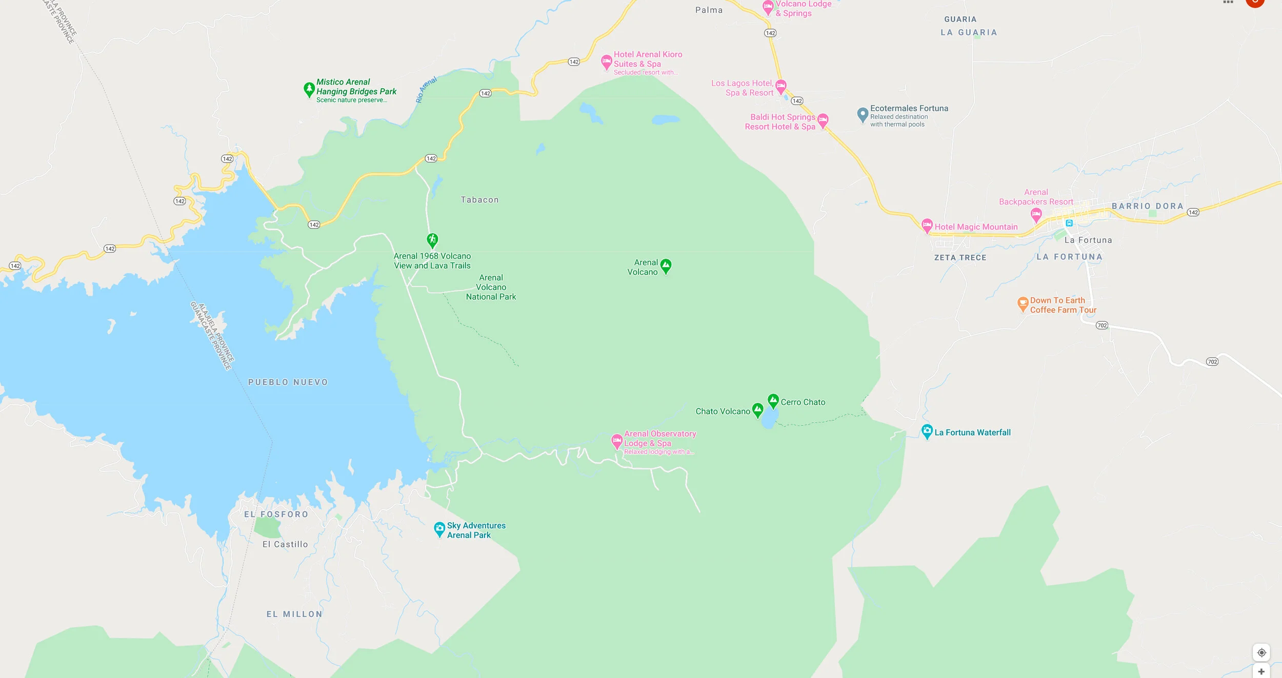 Arenal Map