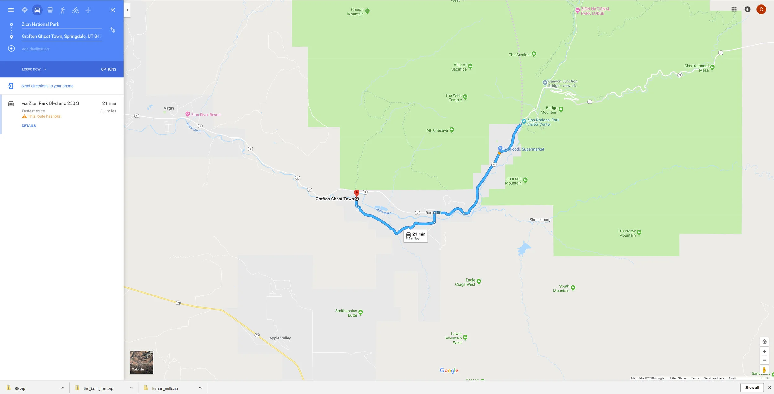 Grafton Ghost Town Map