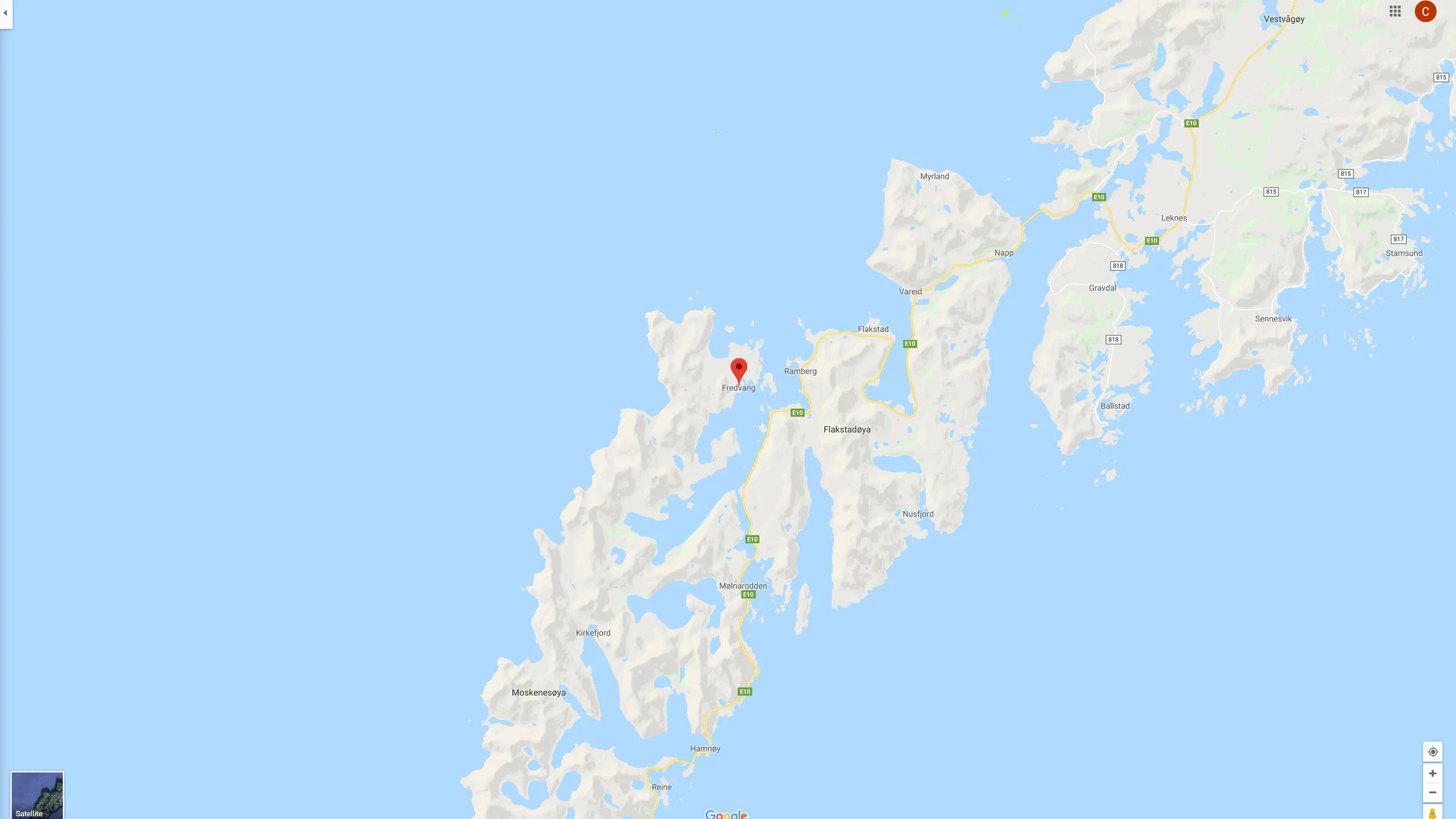 Fredvang Map