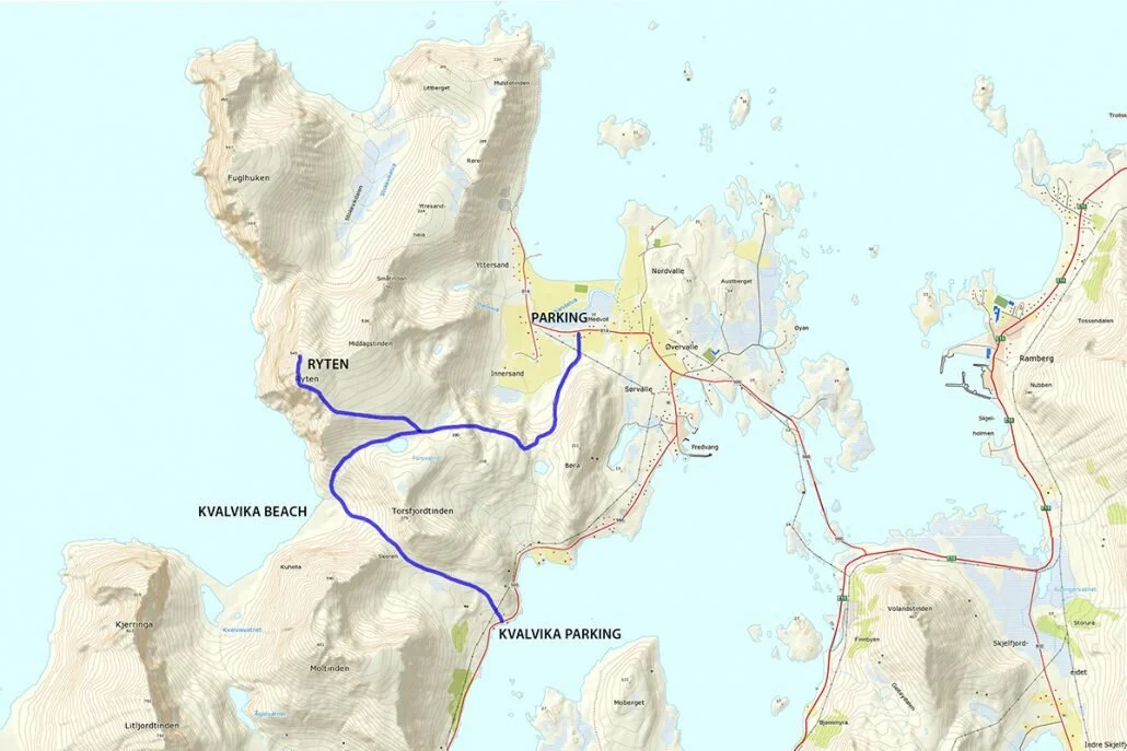 Ryten Hike Map